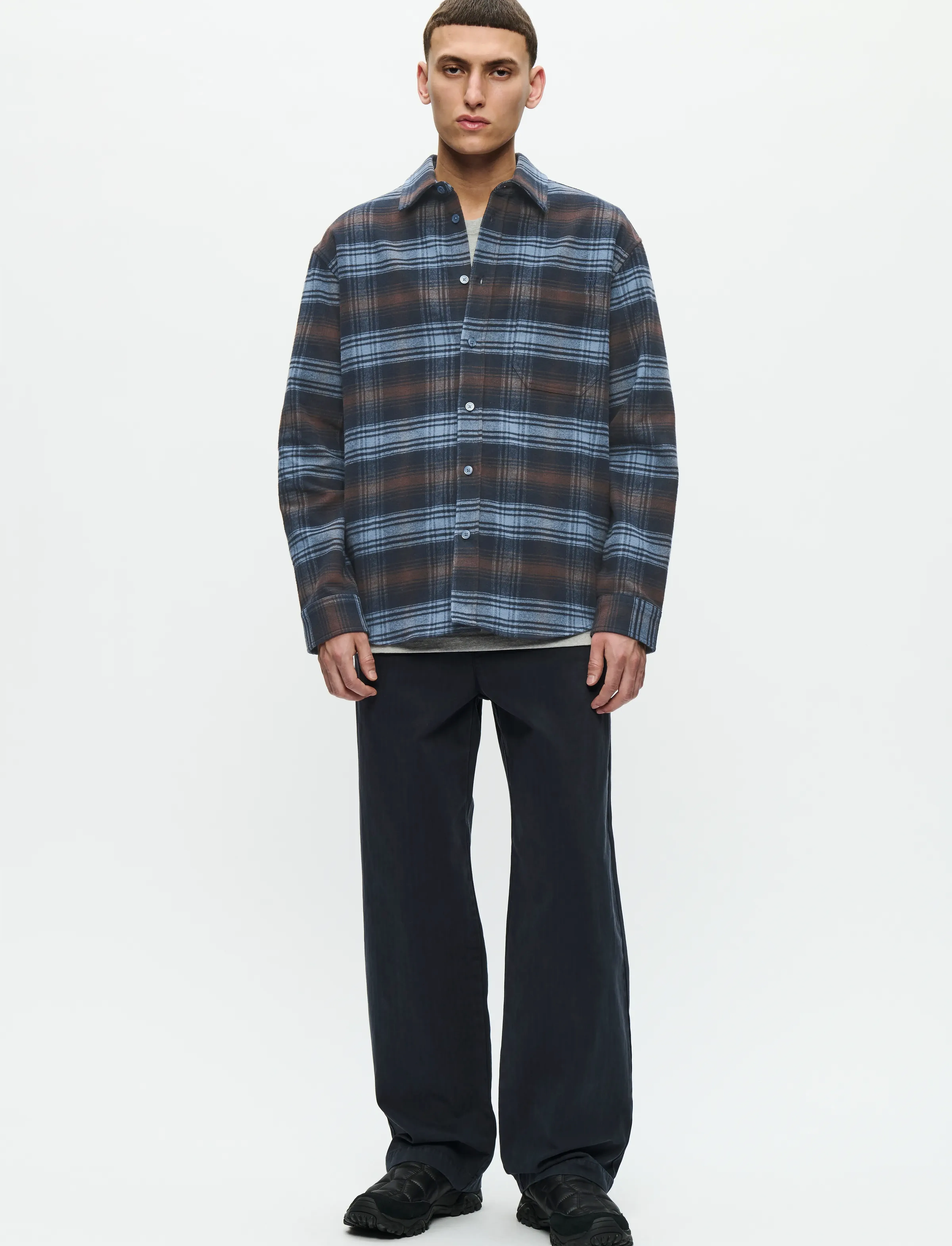 WOOD WOOD - WWCooper shirt 25236 - chemises à carreaux - bluefin check - 2