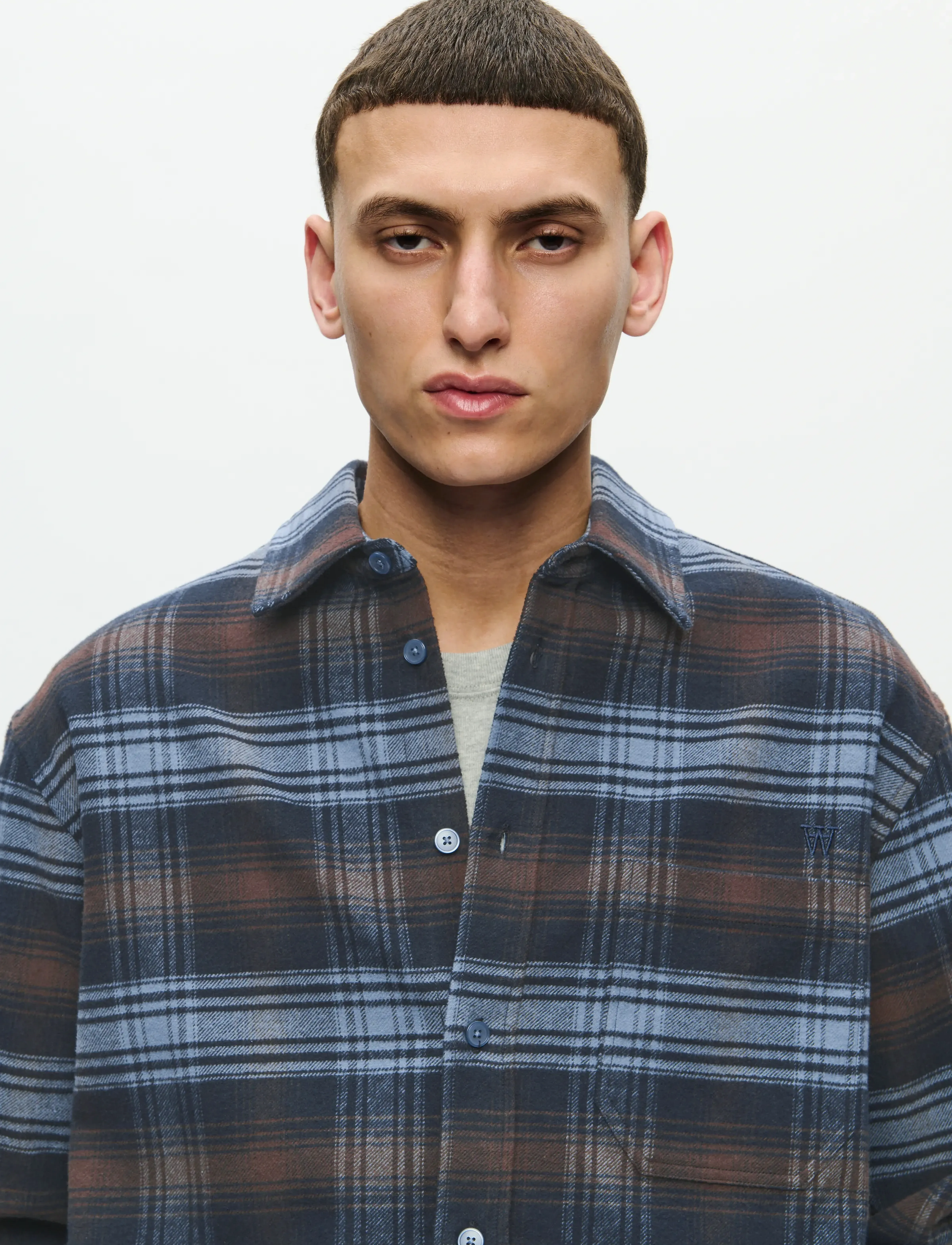 WOOD WOOD - WWCooper shirt 25236 - rūtaini krekli - bluefin check - 4