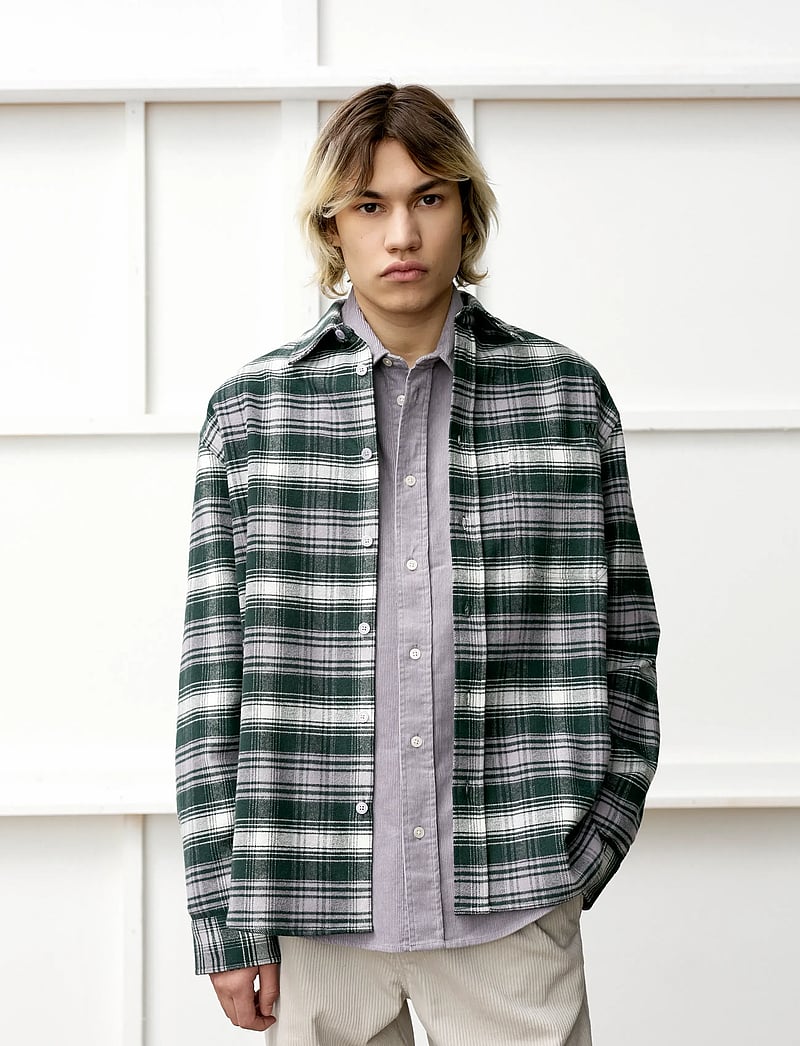 WOOD WOOD - WWCooper shirt 25236 - ternede skjorter - minimal gray check - 0