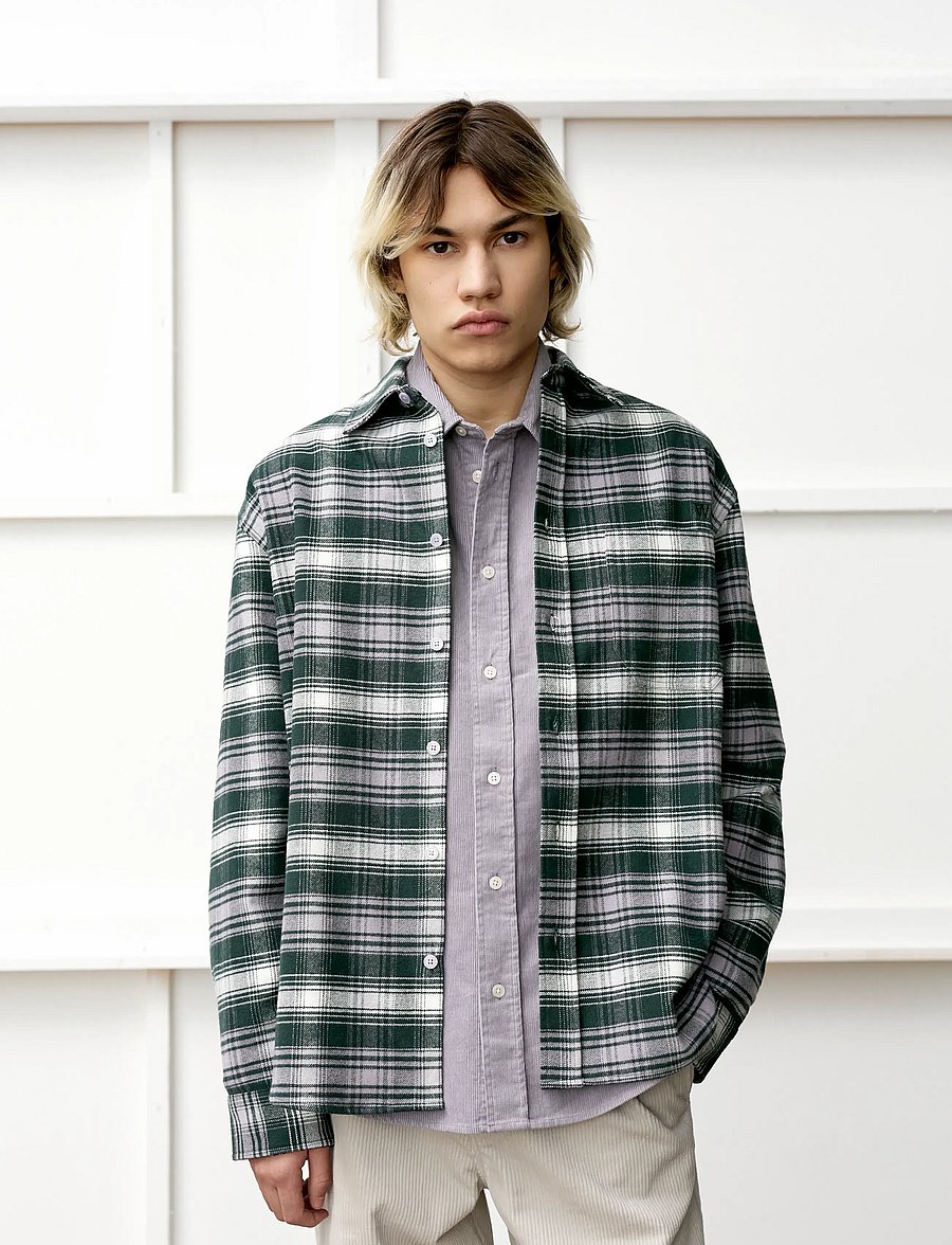 WOOD WOOD - WWCooper shirt 25236 - karierte hemden - minimal gray check - 0