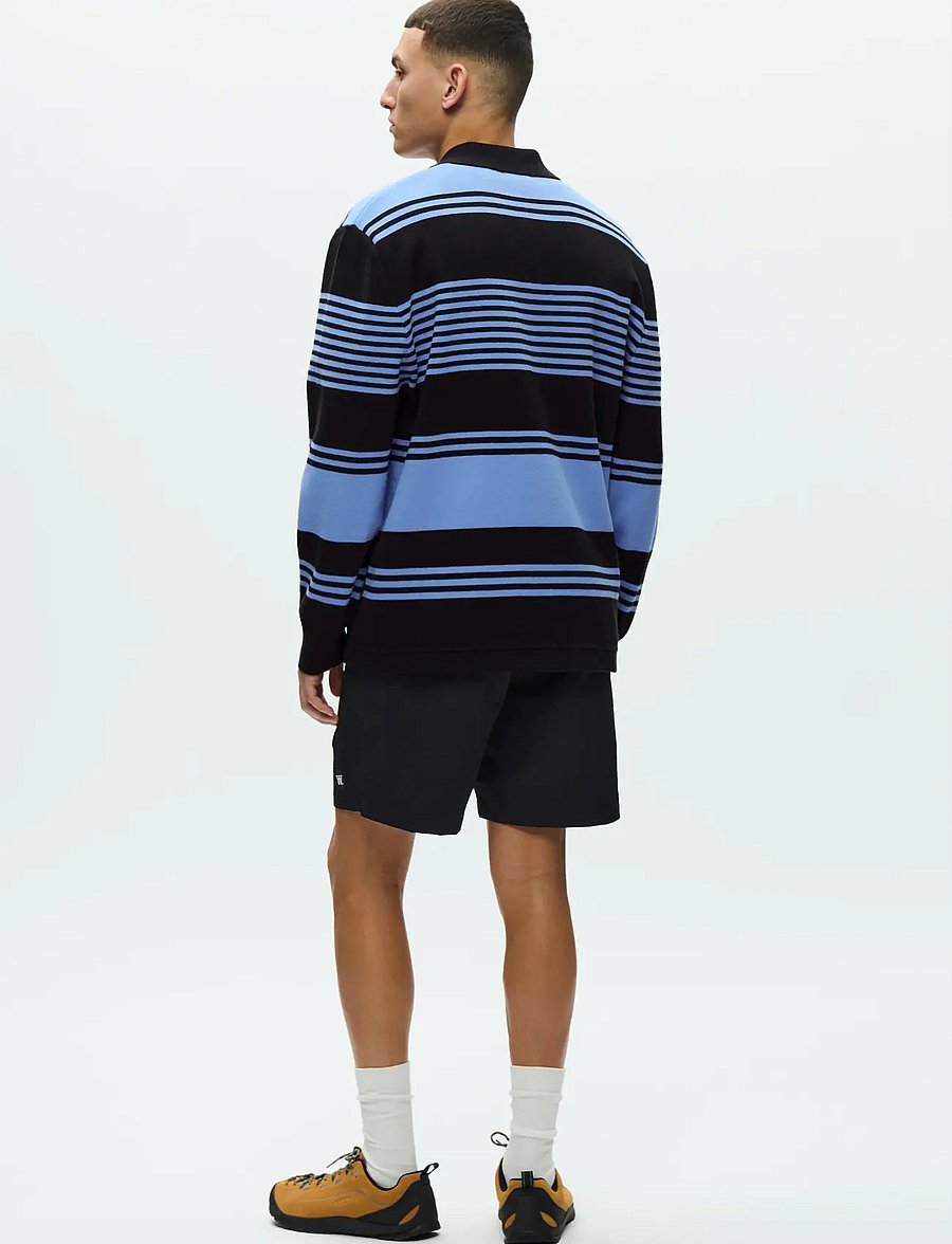 WOOD WOOD - WWCurt polo 25212 - long-sleeved knitted polos - azurine stripe - 3