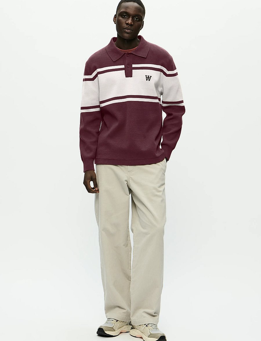 WOOD WOOD - WWCurt polo 25212 - long-sleeved knitted polos - decadent chocolate - 2