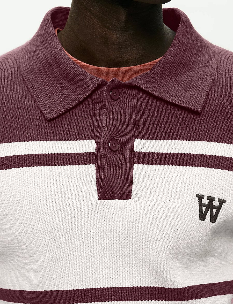 WOOD WOOD - WWCurt polo 25212 - long-sleeved knitted polos - decadent chocolate - 4