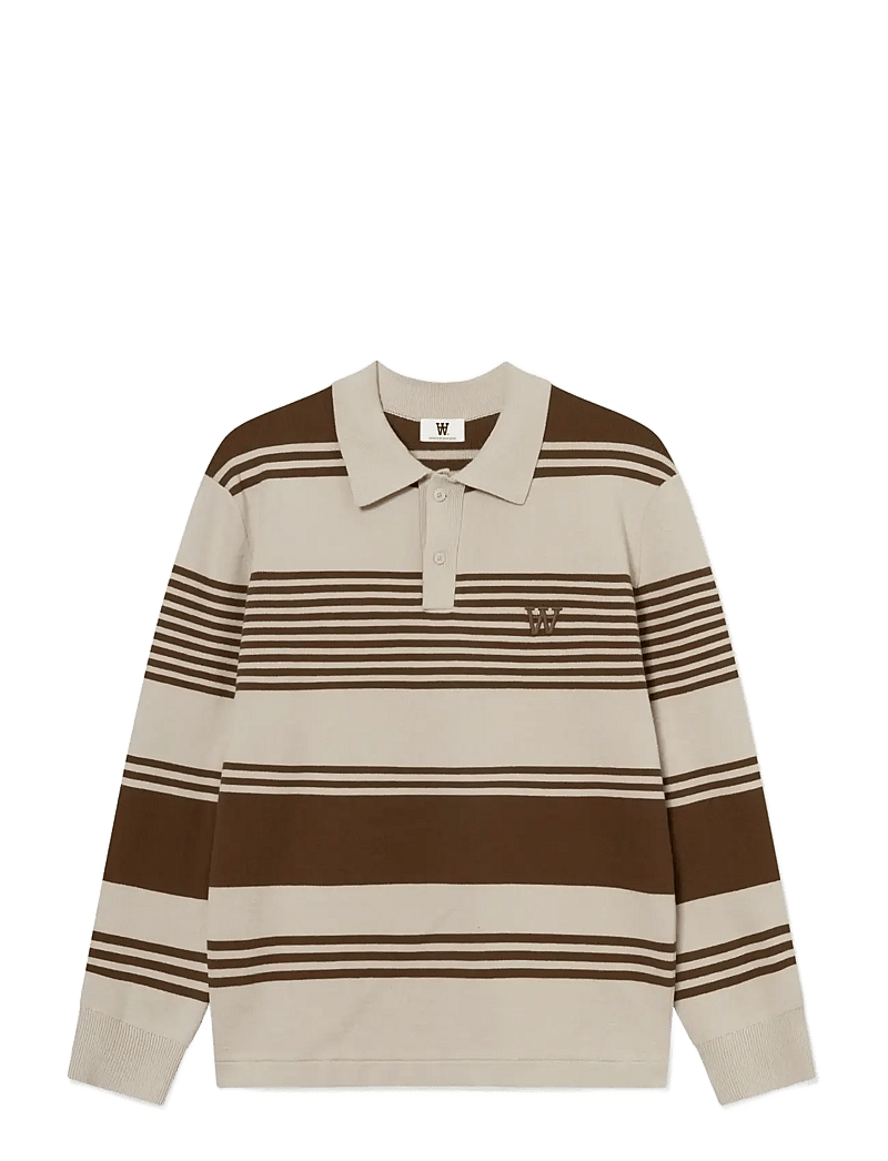 WOOD WOOD - WWCurt polo 25212 - kootud polosärgid - desert palm stripe - 1