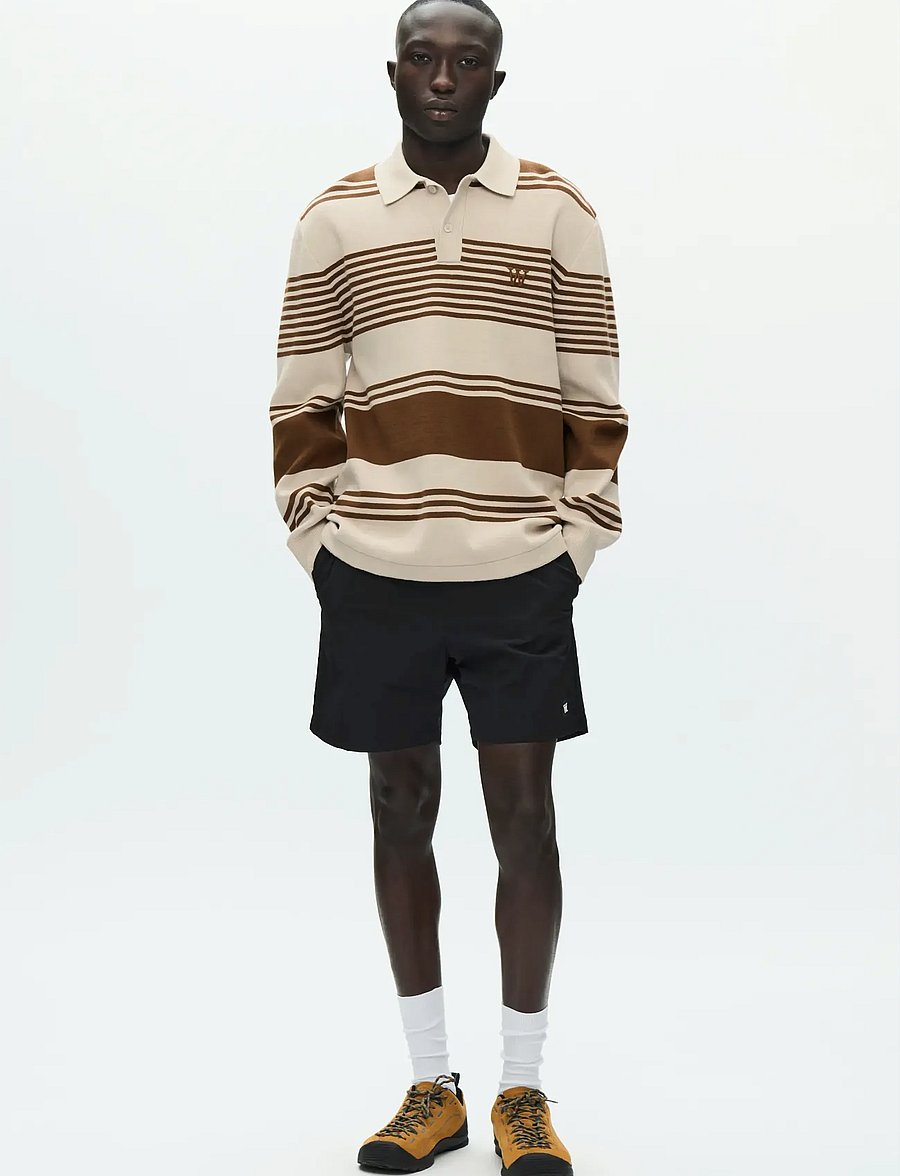 WOOD WOOD - WWCurt polo 25212 - adīti polo krekli ar garām piedurknēm - desert palm stripe - 2