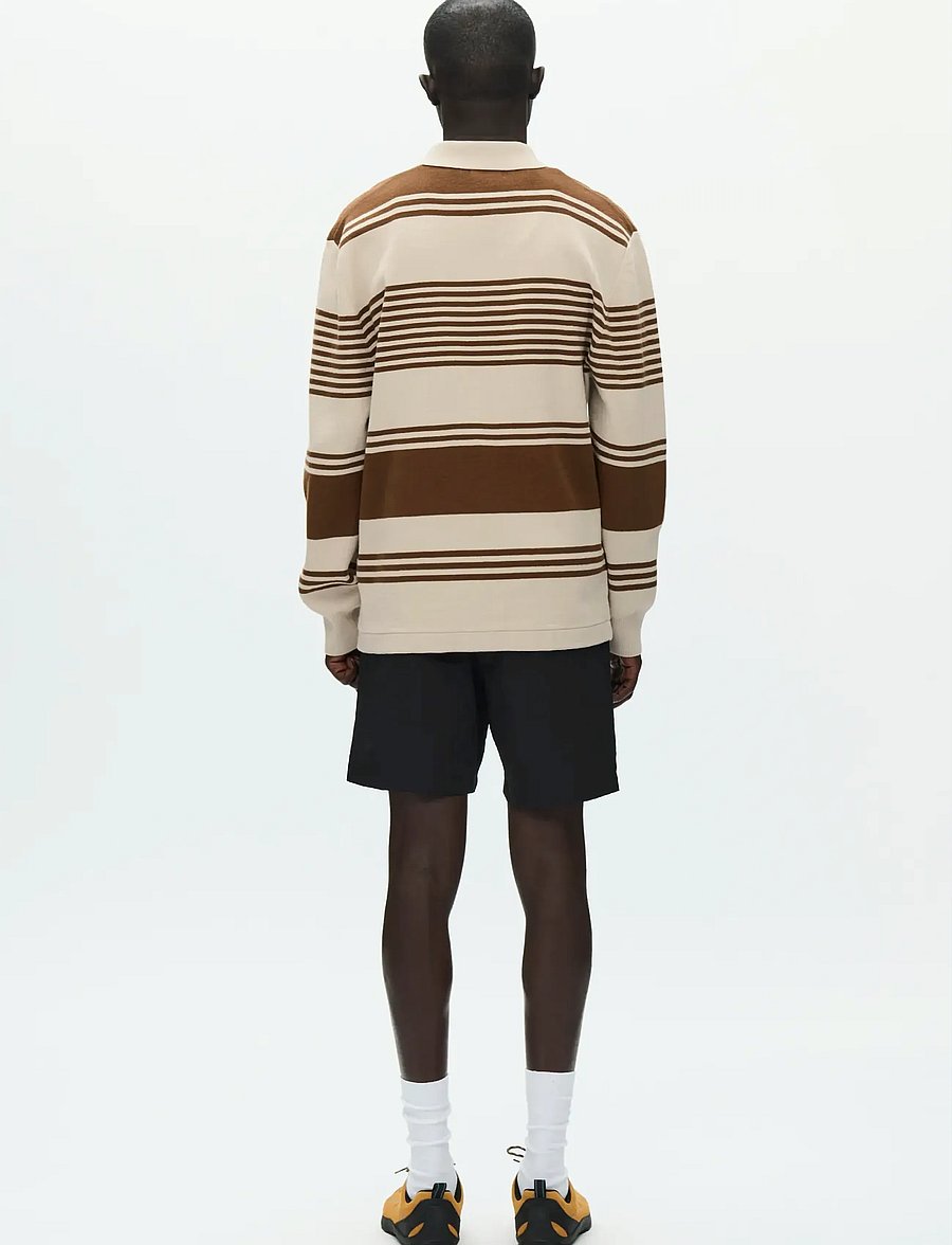 WOOD WOOD - WWCurt polo 25212 - adīti polo krekli ar garām piedurknēm - desert palm stripe - 3