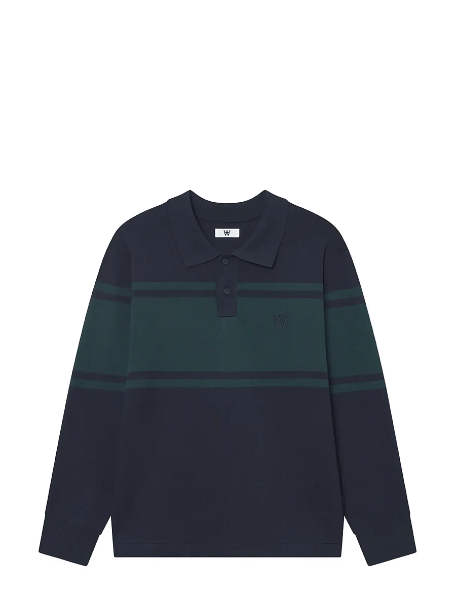 WOOD WOOD - WWCurt polo 25212 - long-sleeved knitted polos - salute - 1