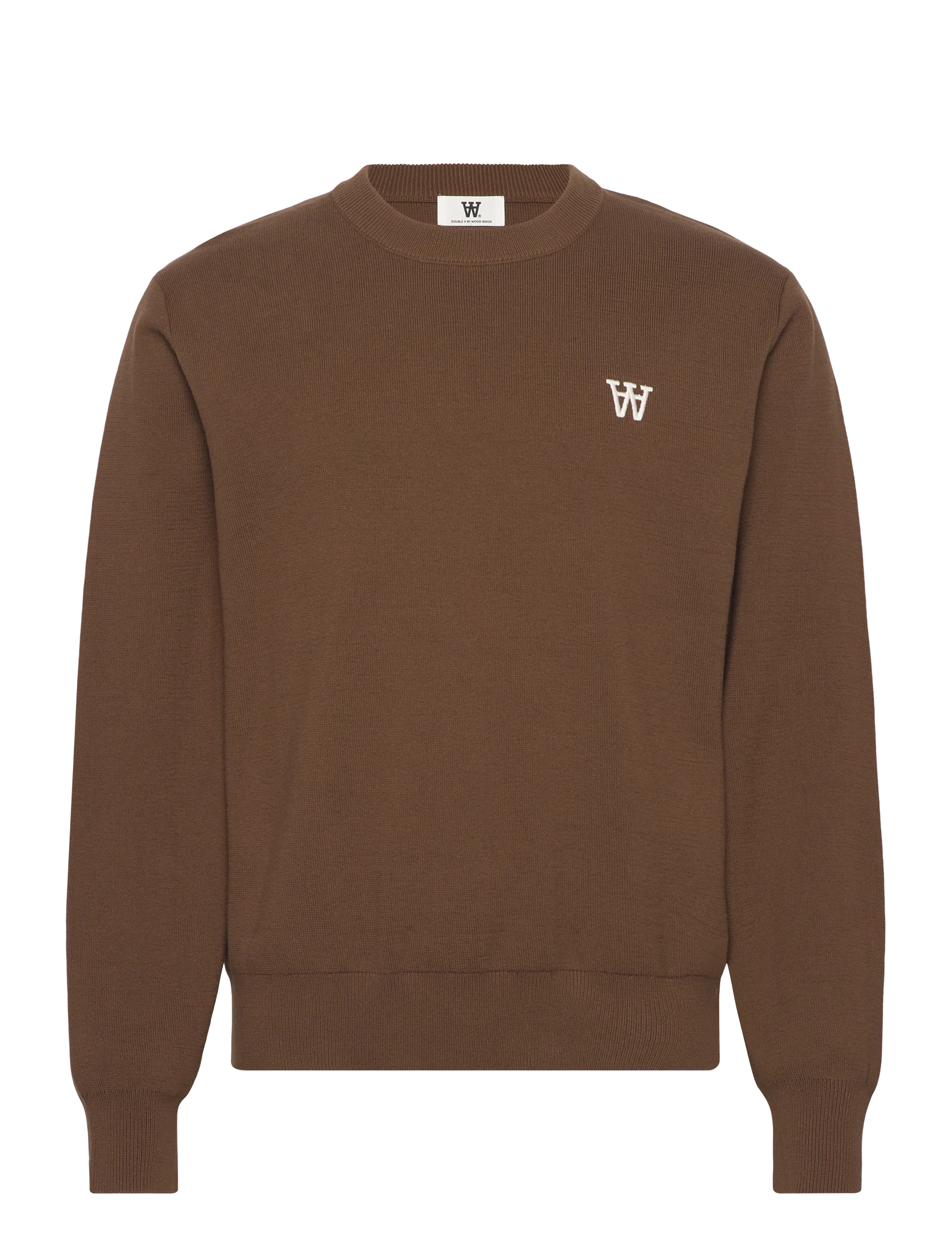 WOOD WOOD WWCurt crew neck 25212 - Basic-Strickmode - DESERT PALM / brown
