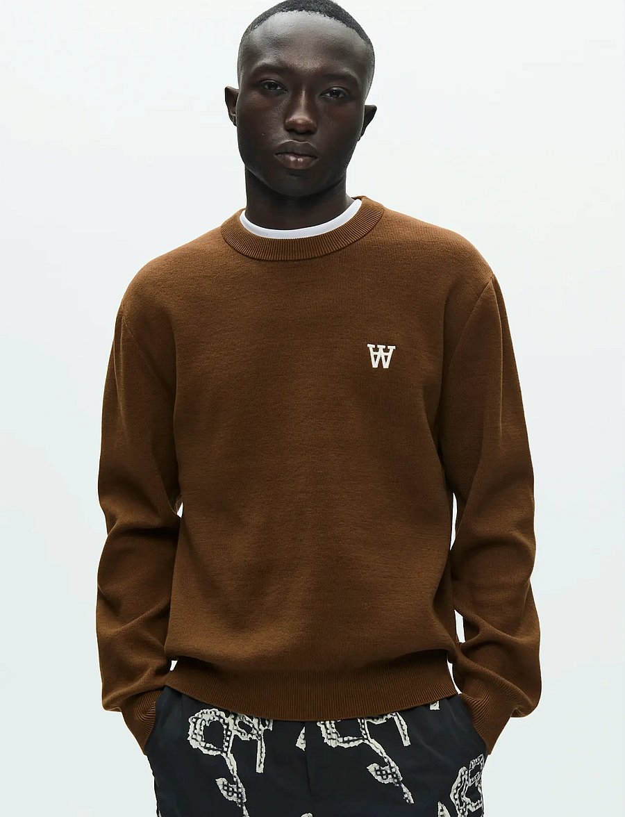 WOOD WOOD - WWCurt crew neck 25212 - round necks - desert palm - 0