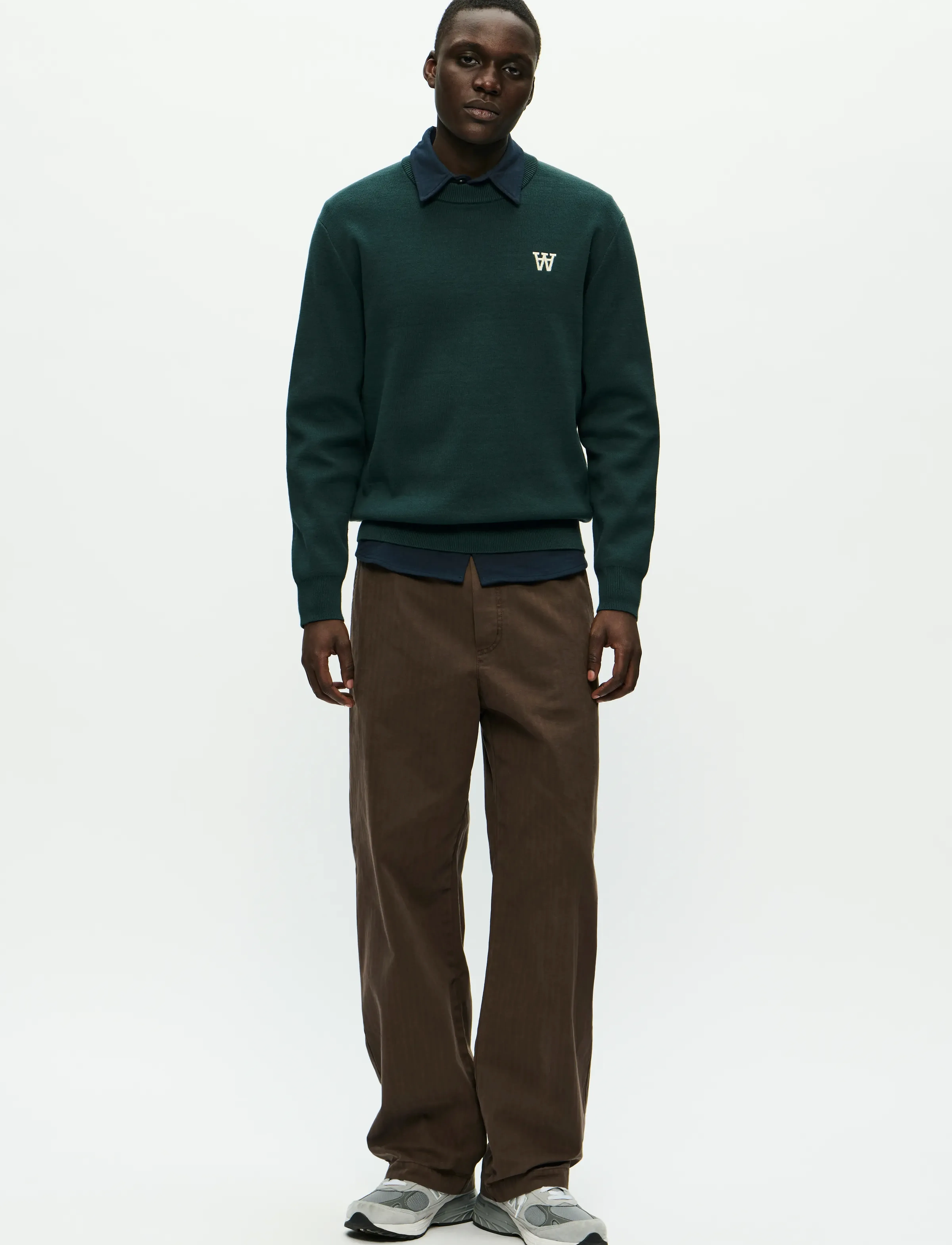 WOOD WOOD - WWCurt crew neck 25212 - rundhals - green gables - 2