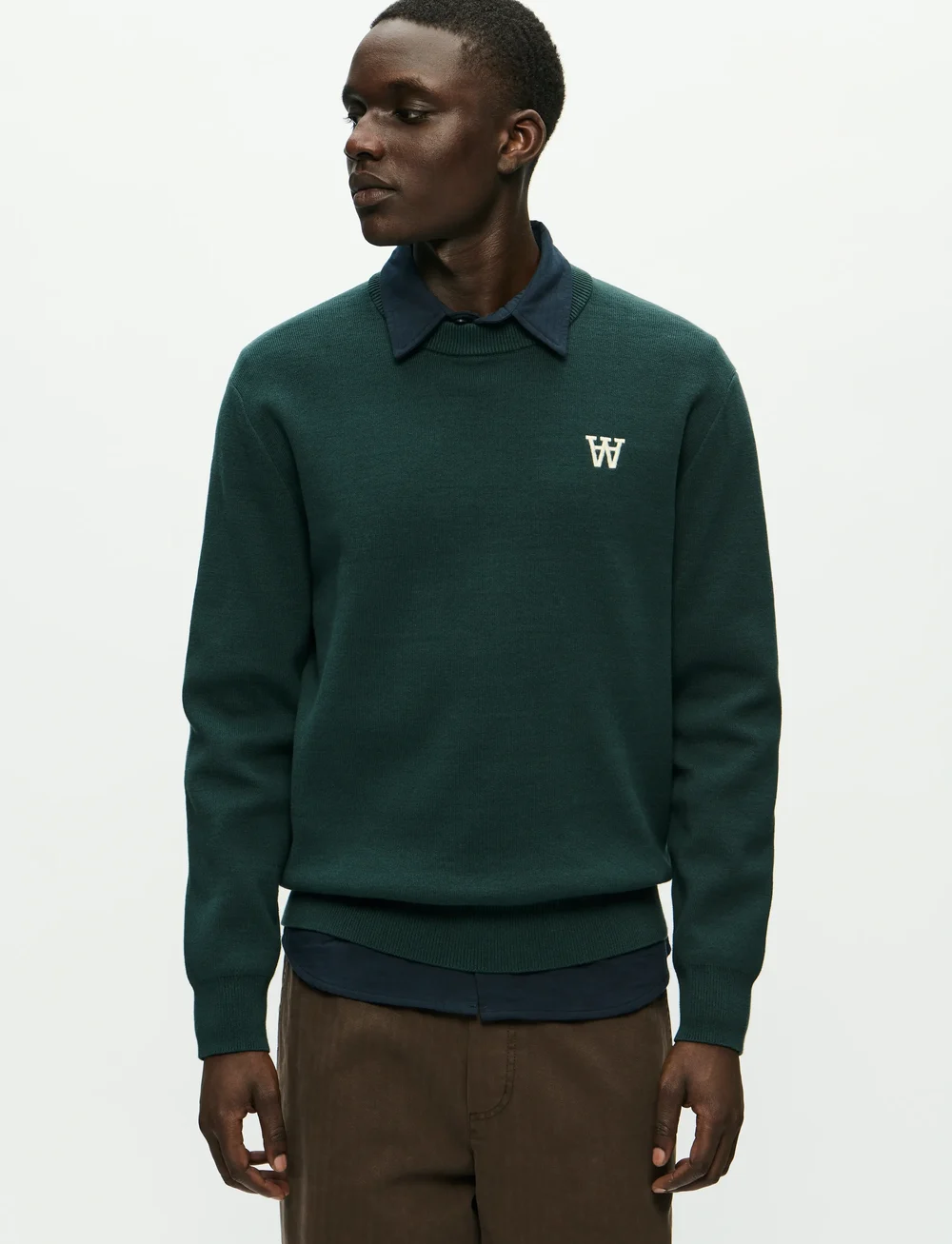 WOOD WOOD - WWCurt crew neck 25212 - rund hals - green gables - 3