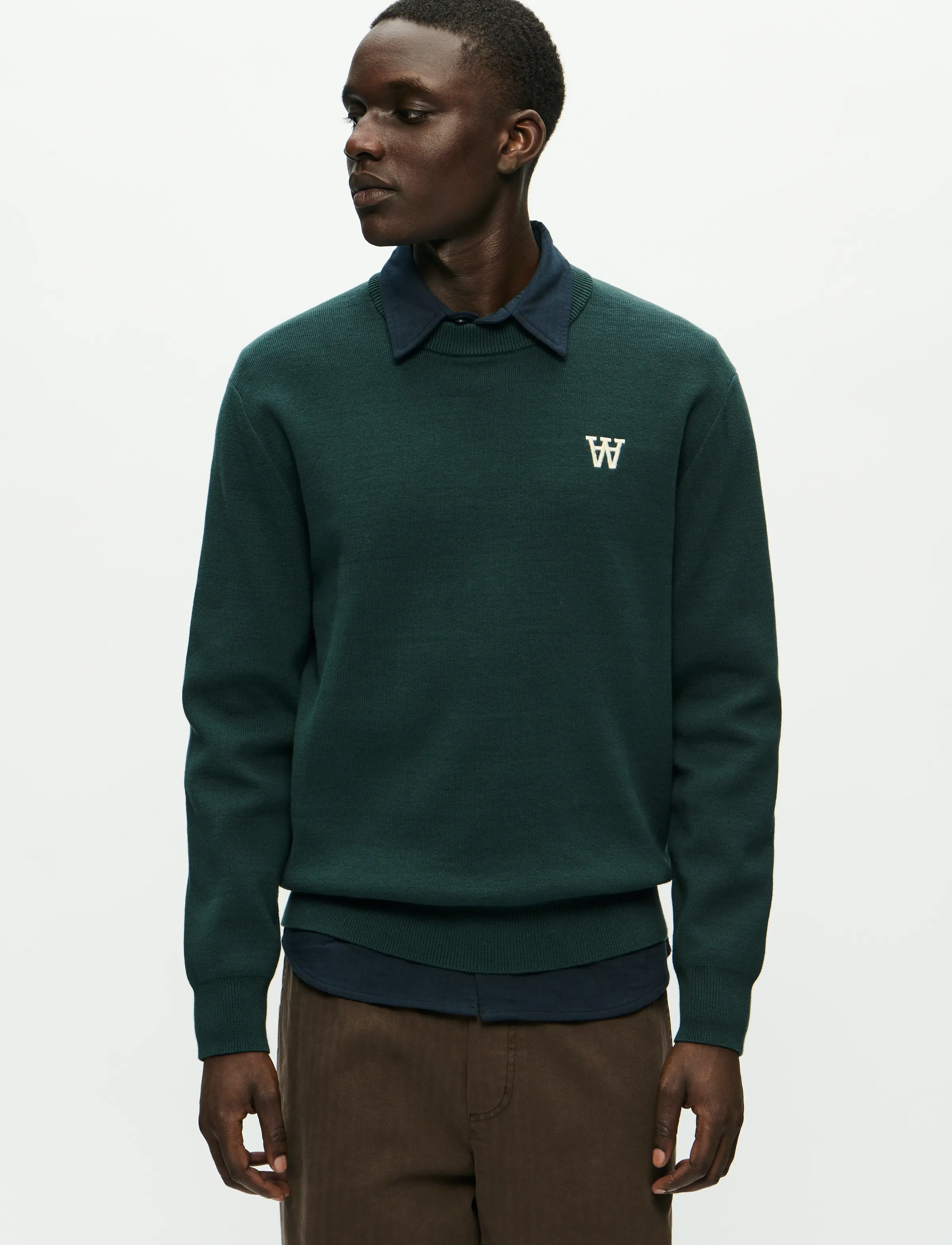 WOOD WOOD - WWCurt crew neck 25212 - rundhals - green gables - 3