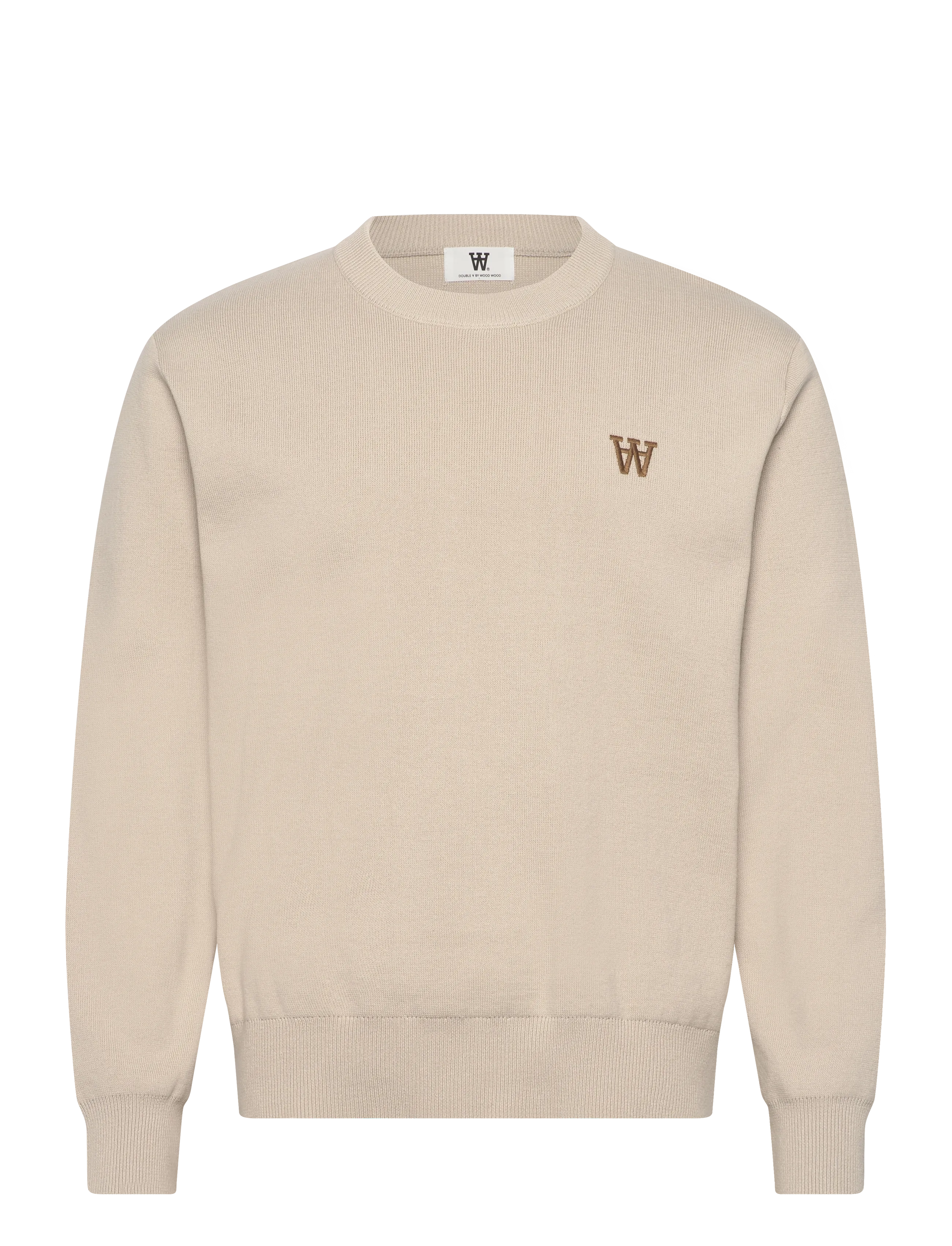 WOOD WOOD WWCurt crew neck 25212 - Stickat - MOONSTRUCK X / cream