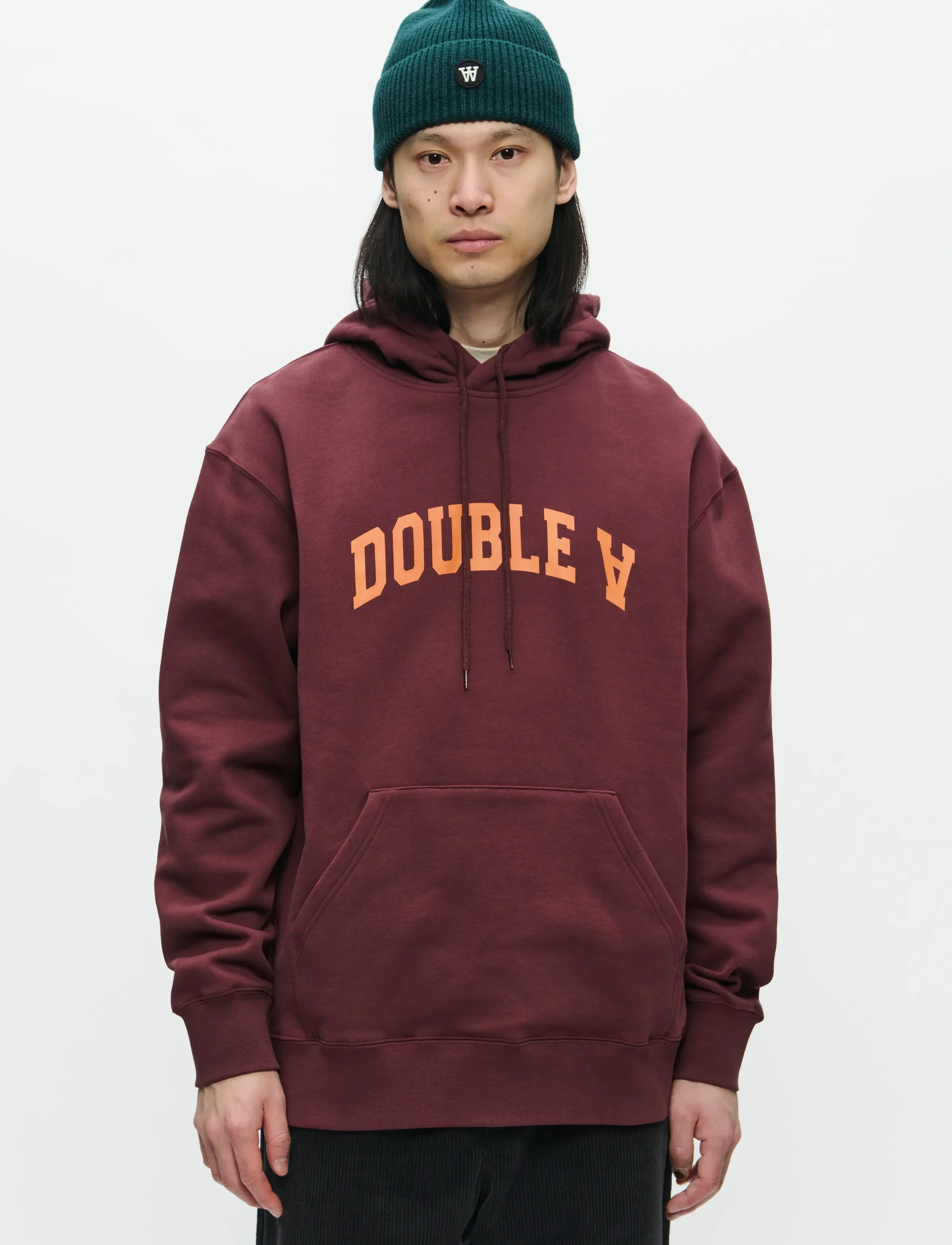 WOOD Wwjames Hoodie Aaarc 25219, M, Sweatshirts & Hoodies, Rot - Männerswear