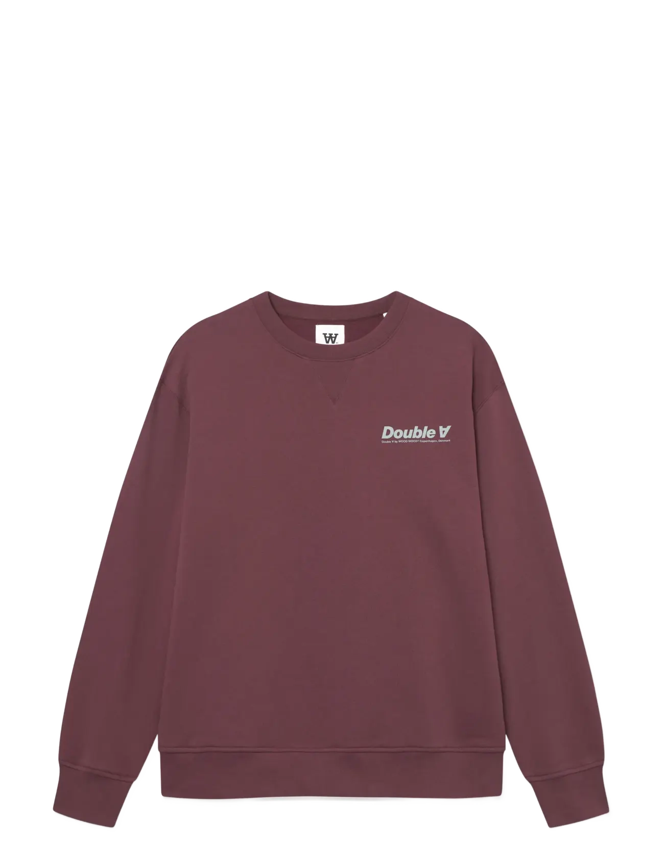WOOD WOOD WWJames crew neck AAneue 25219 - Wood Wood Double A - DECADENT CHOCOLATE / red