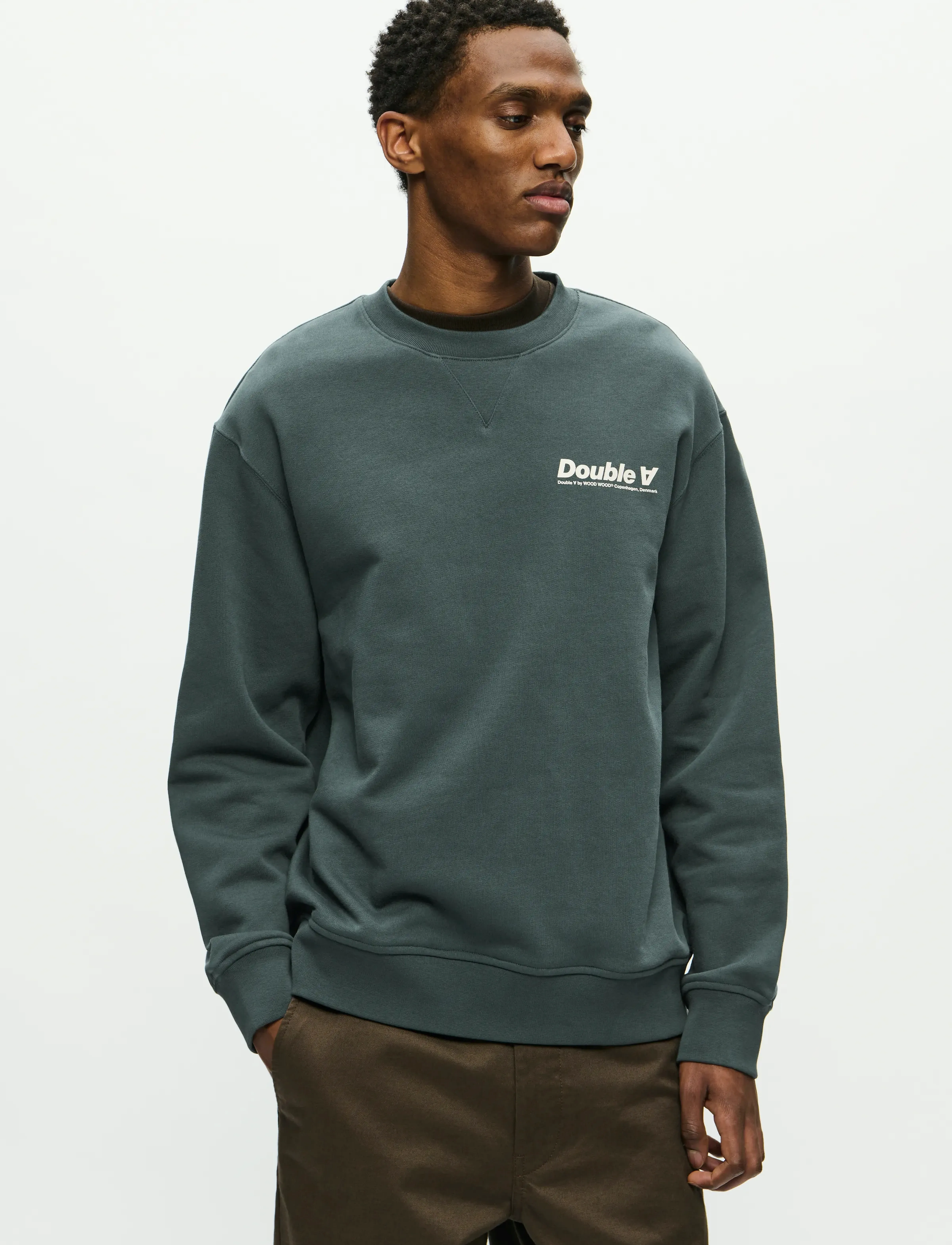 WOOD WOOD WWJames crew neck AAneue 25219 - Sweatshirts - GREEN GABLES / green