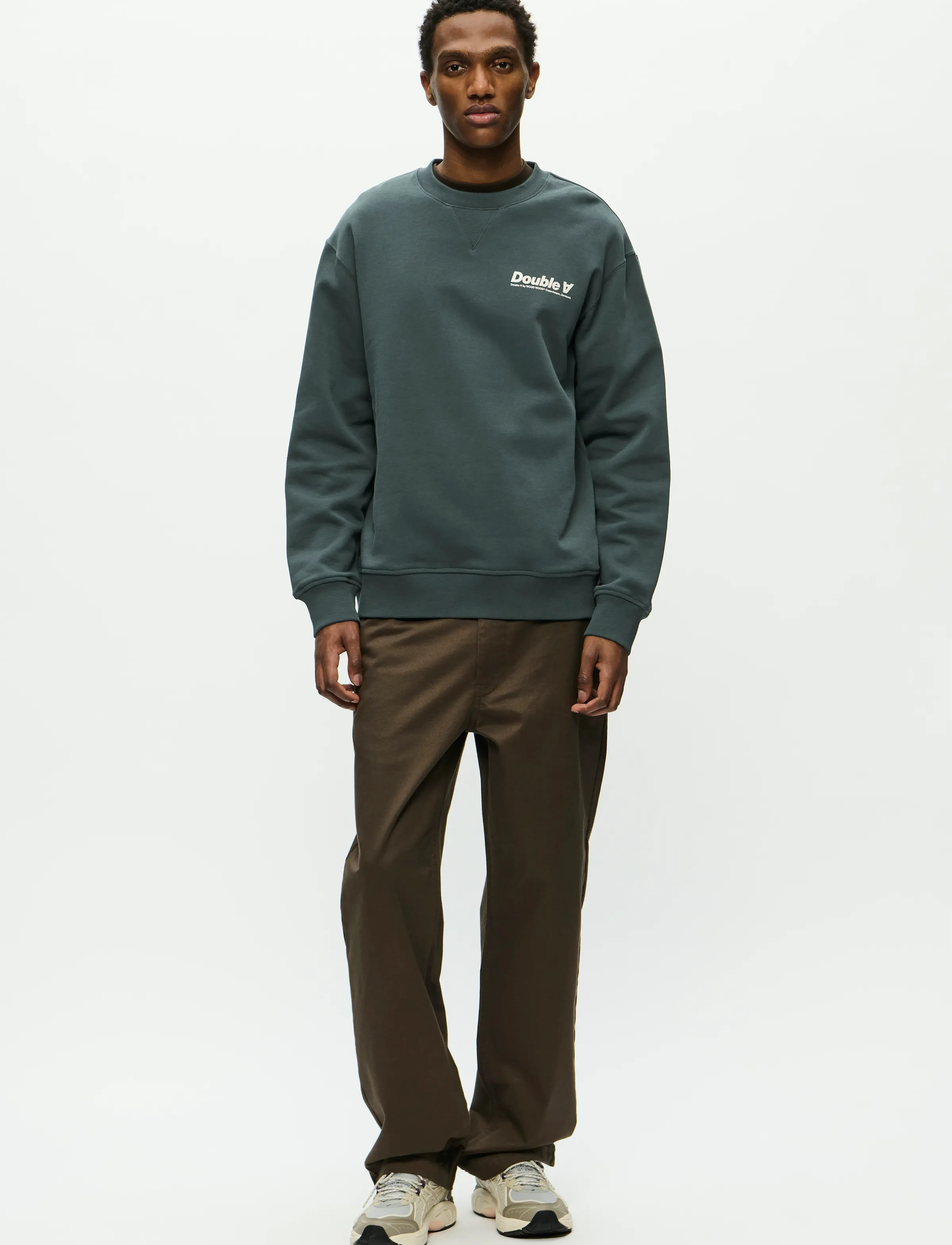 WOOD WOOD - WWJames crew neck AAneue 25219 - pirkt pēc stila - green gables - 2