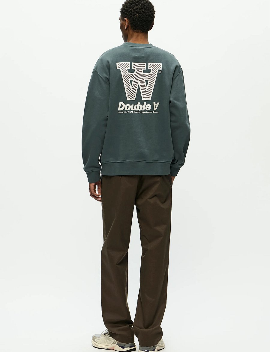 WOOD WOOD - WWJames crew neck AAneue 25219 - dressipluusid - green gables - 3