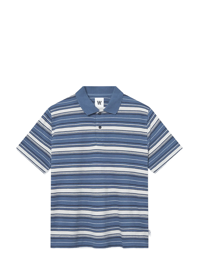 WOOD WOOD - WWColton polo 25218 - lühikeste varrukatega polod - bluefin stripe - 1