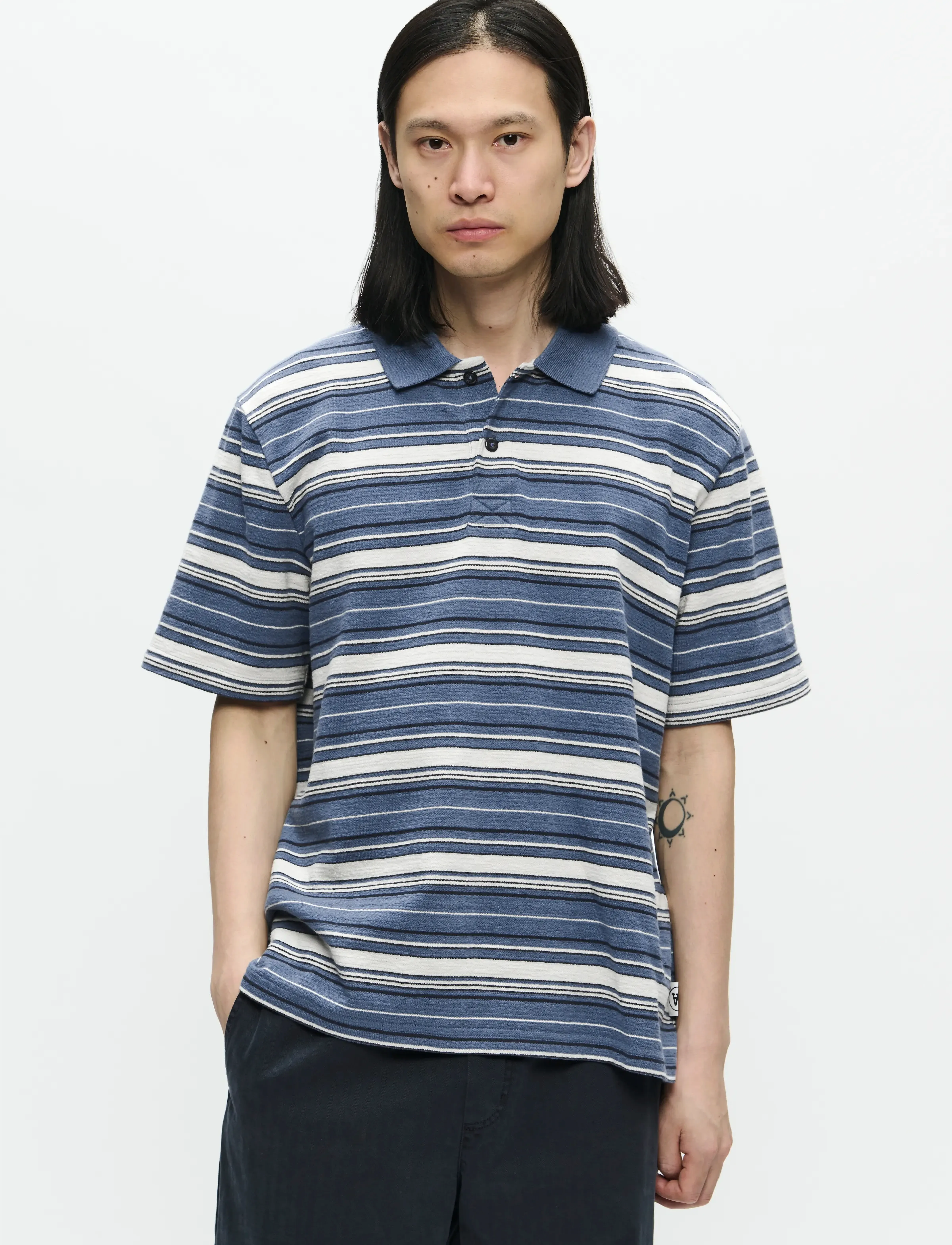 WOOD WOOD - WWColton polo 25218 - kortærmede poloer - bluefin stripe - 4