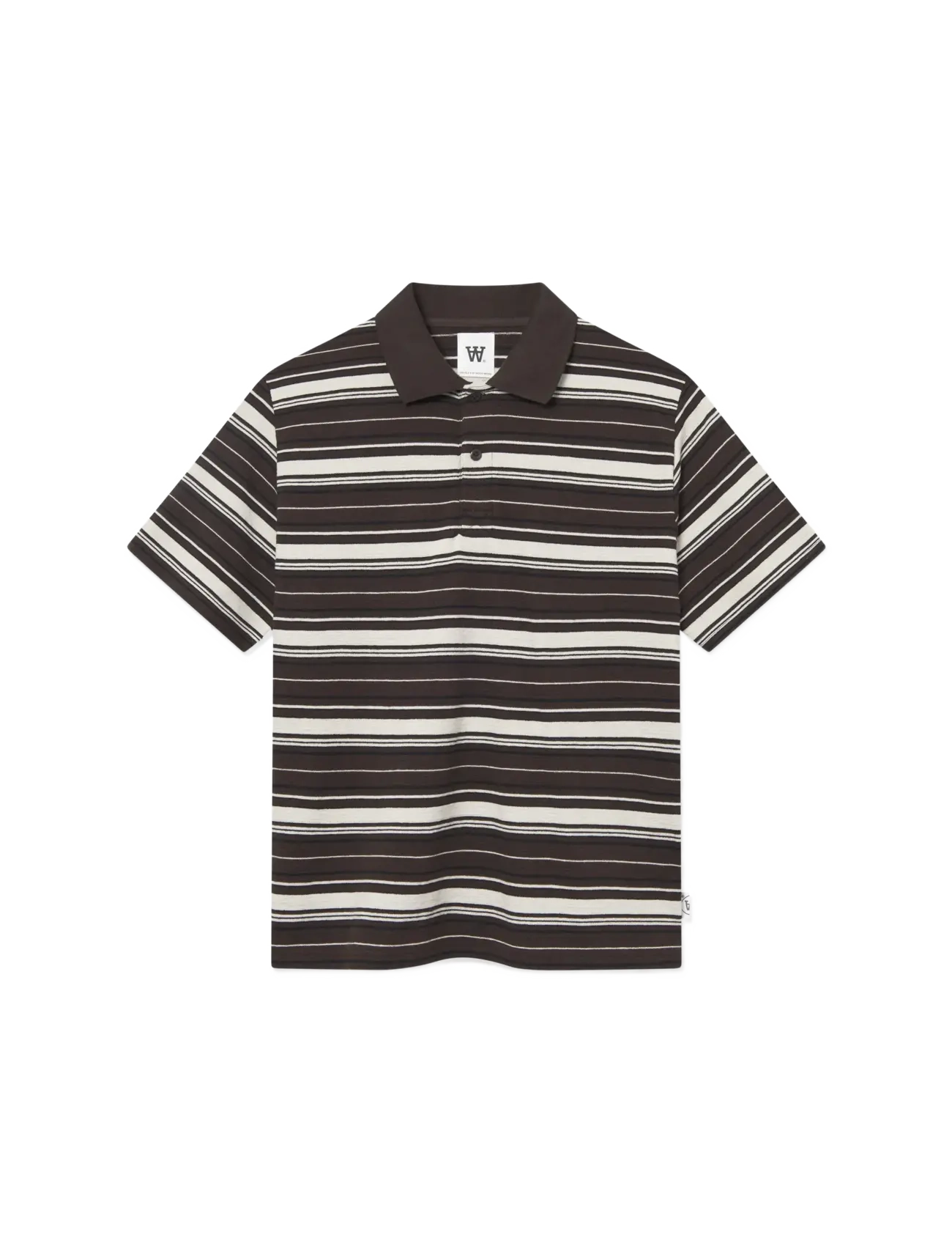 WOOD WOOD WWColton polo 25218 - Kurzärmelig - DELICIOSO STRIPE / khaki/green