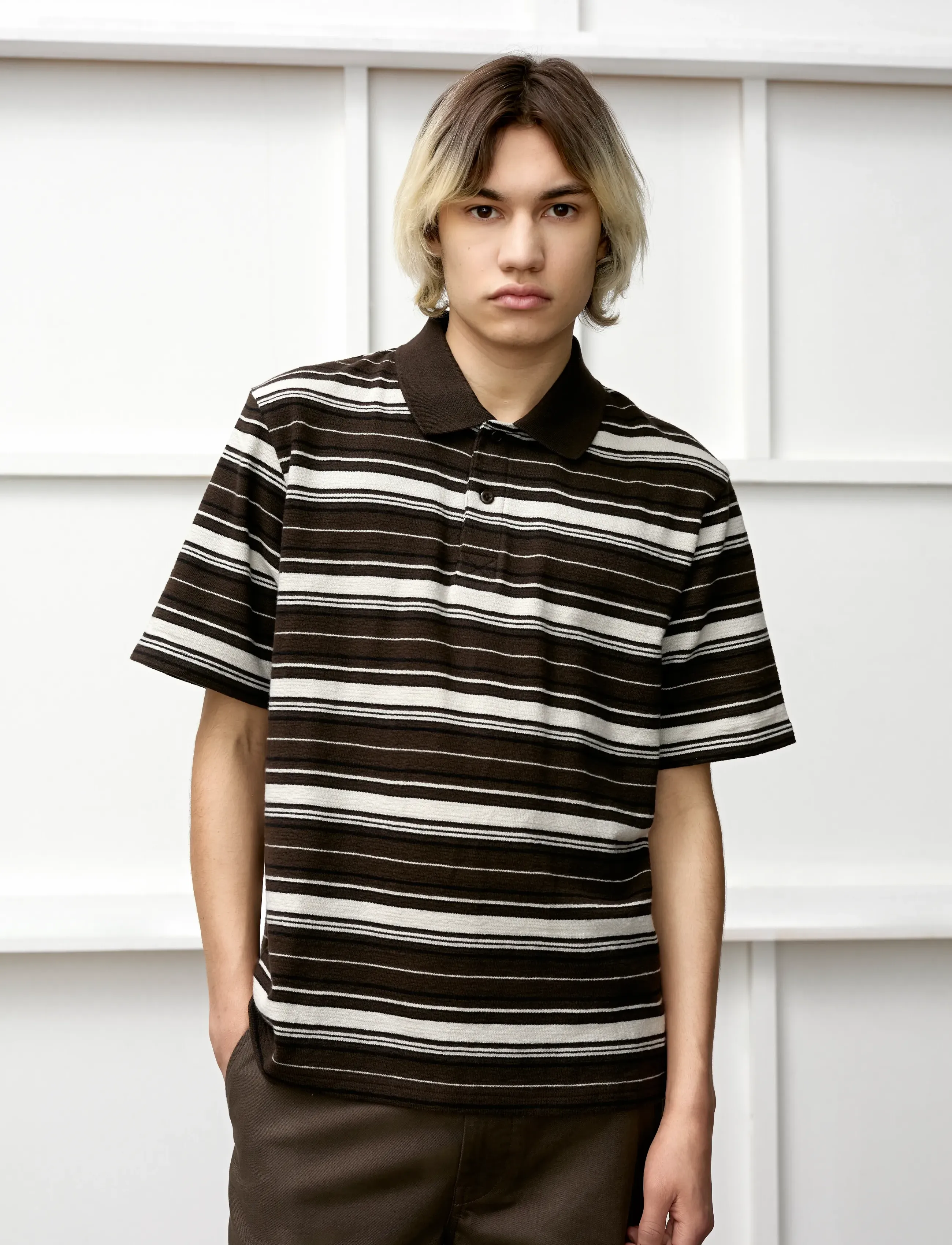 WOOD Wwcolton Polo 25218, XL, Polos, Khakigrün - Short-sleeved, Männerswear