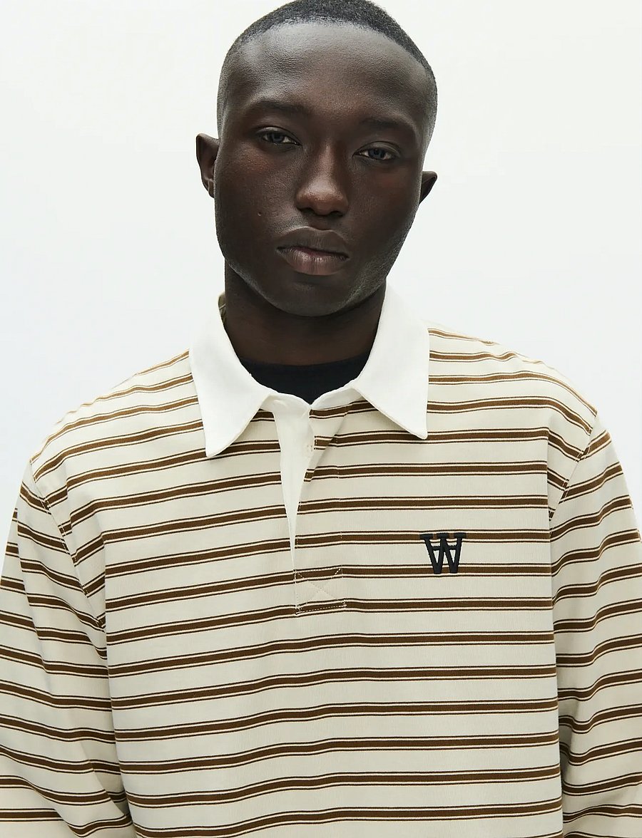 WOOD WOOD - WWLandon polo 25215 - langærmede poloer - desert palm stripe - 5