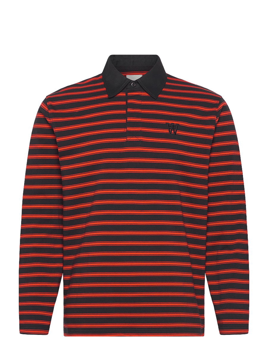 WOOD WOOD - WWLandon polo 25215 - langærmede poloer - poinciana stripe - 1