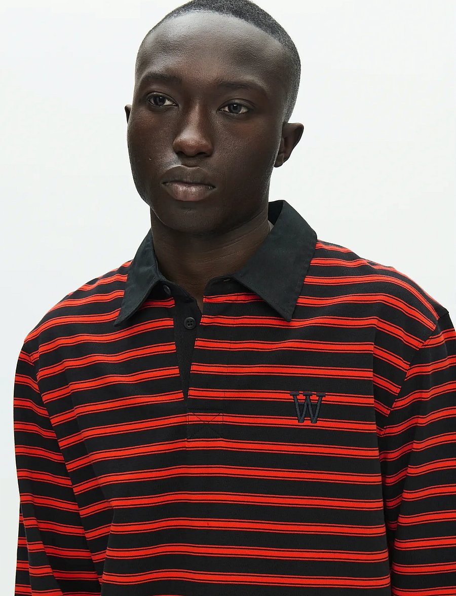 WOOD WOOD - WWLandon polo 25215 - langærmede poloer - poinciana stripe - 3