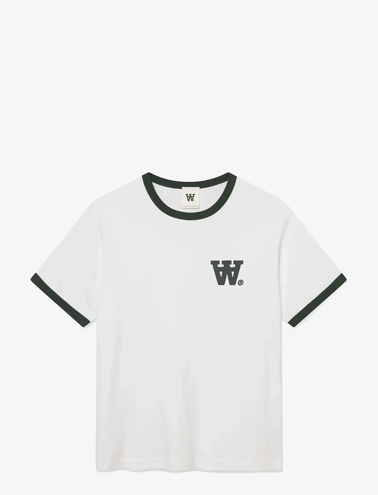 WOOD WOOD - WWParker tee 25214 - kortærmede t-shirts - bright white - 1