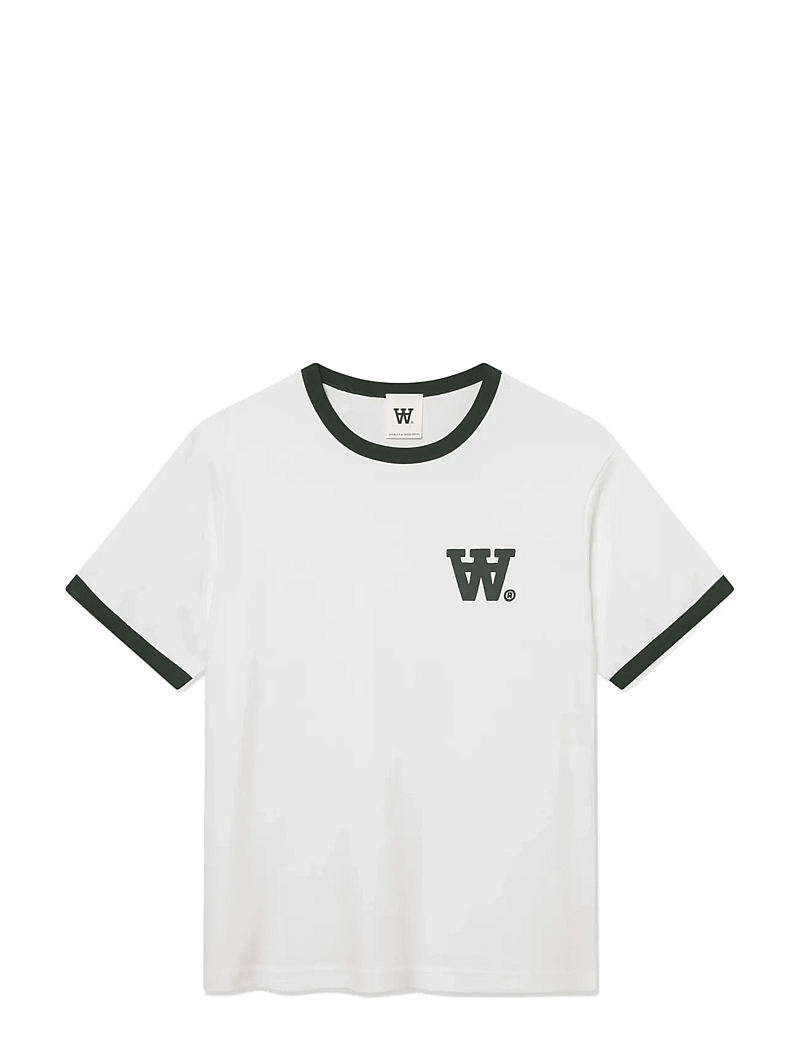 WOOD WOOD - WWParker tee 25214 - kortærmede t-shirts - bright white - 1