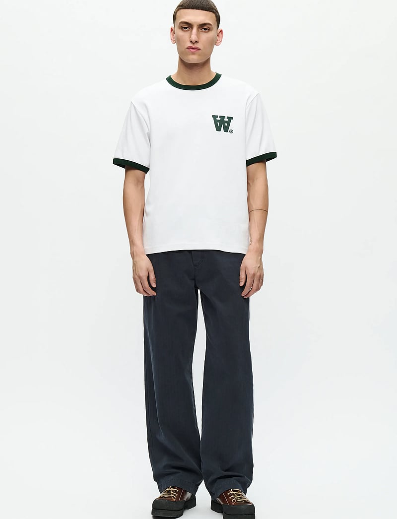 WOOD WOOD - WWParker tee 25214 - kortærmede t-shirts - bright white - 2