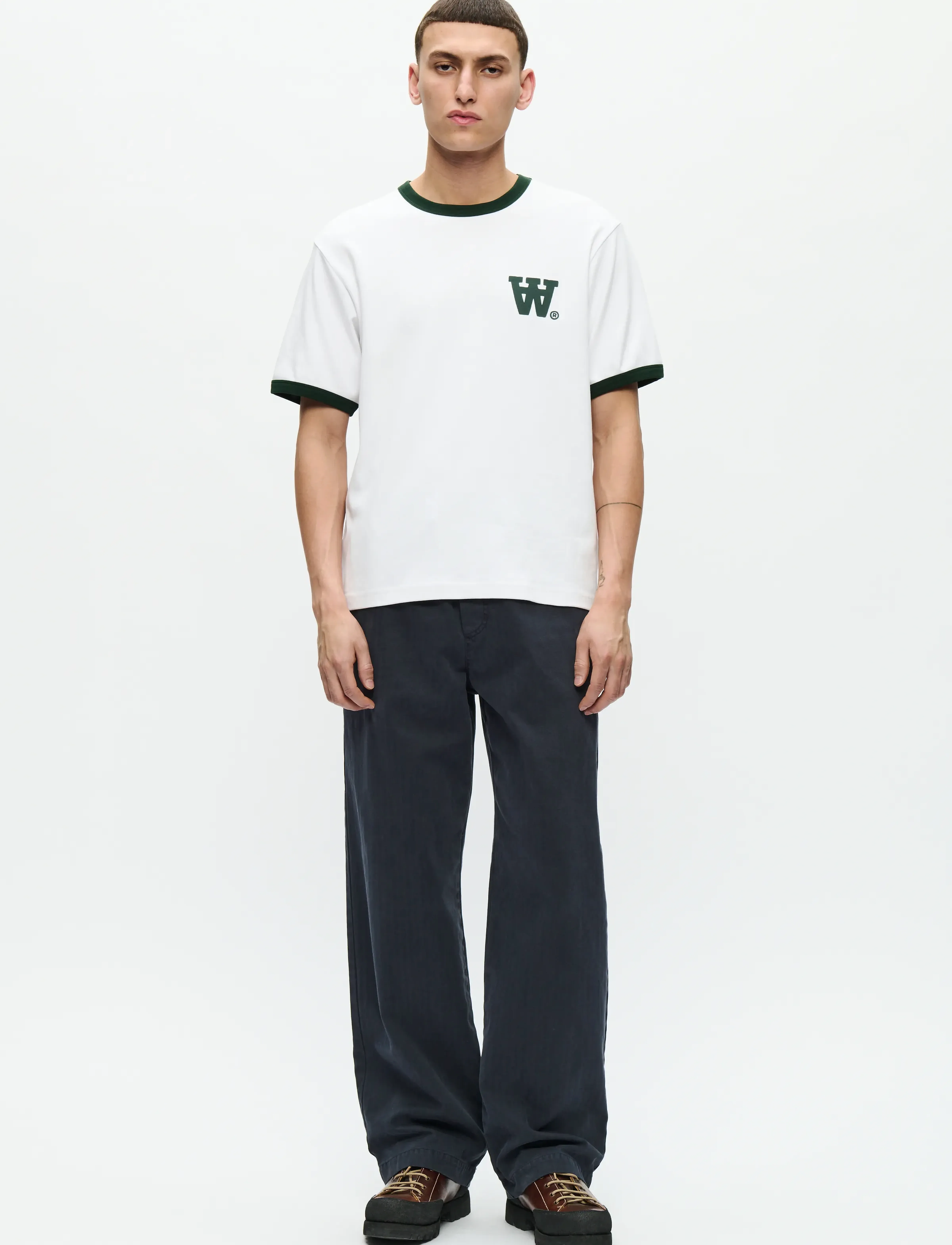 WOOD WOOD - WWParker tee 25214 - kurzärmelig - bright white - 2