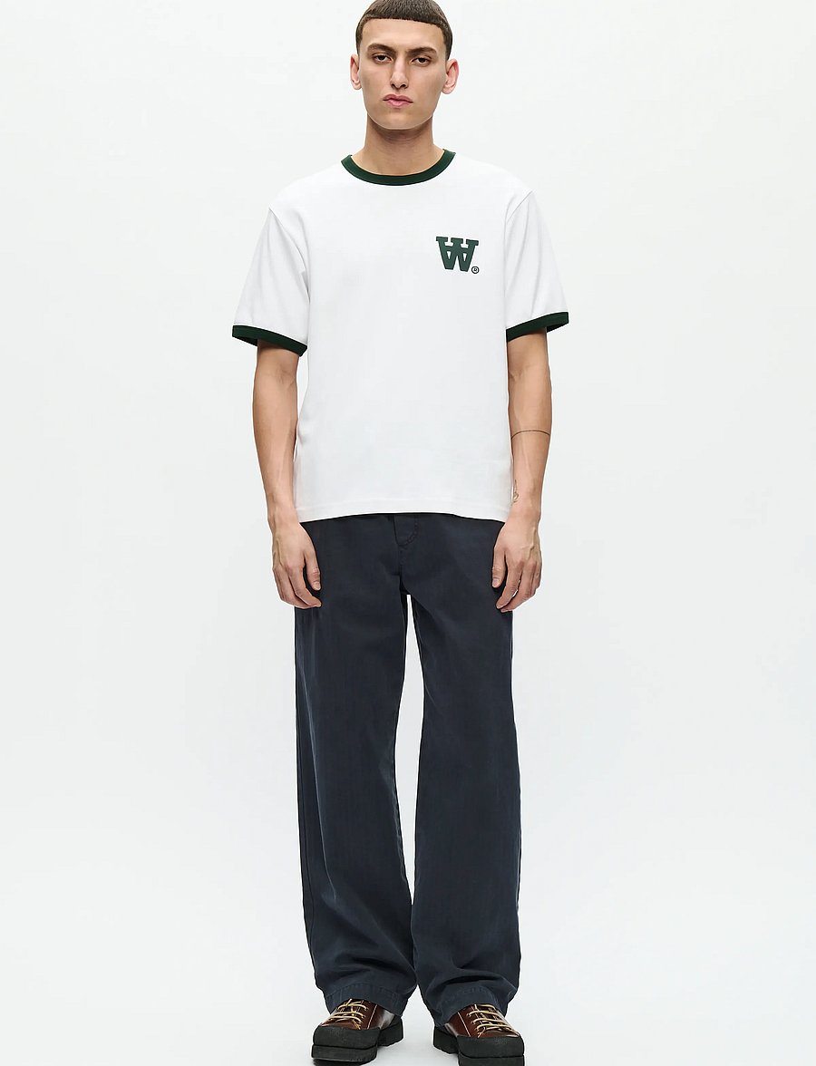 WOOD WOOD - WWParker tee 25214 - lühikeste varrukatega t-särgid - bright white - 2
