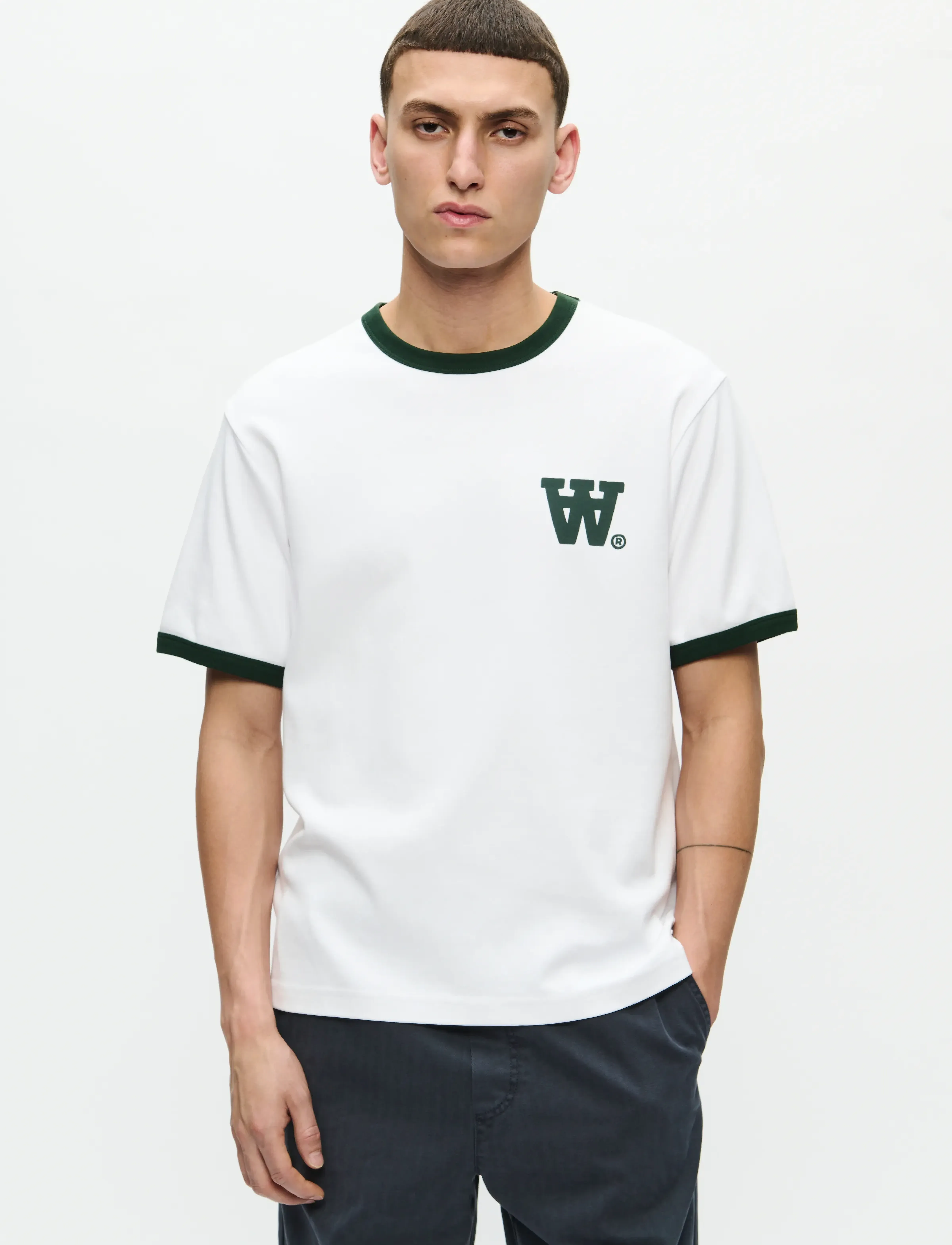 WOOD WOOD - WWParker tee 25214 - kurzärmelig - bright white - 3