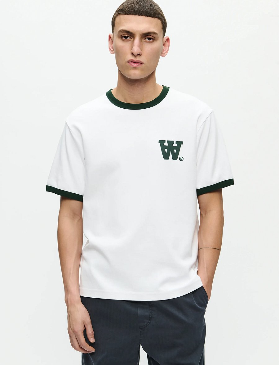 WOOD WOOD - WWParker tee 25214 - lühikeste varrukatega t-särgid - bright white - 3