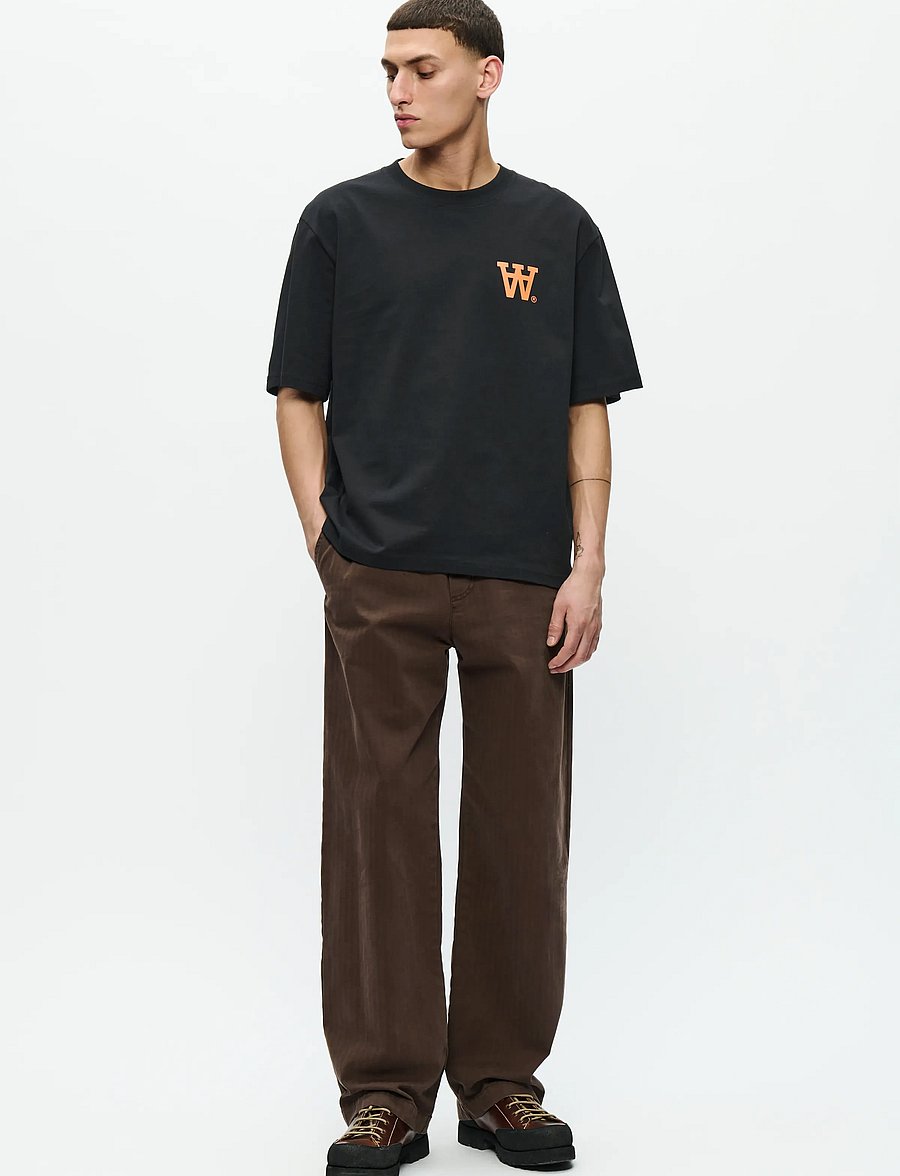 WOOD WOOD - WWLiam tee AAchest 25220 - lühikeste varrukatega t-särgid - black - 2