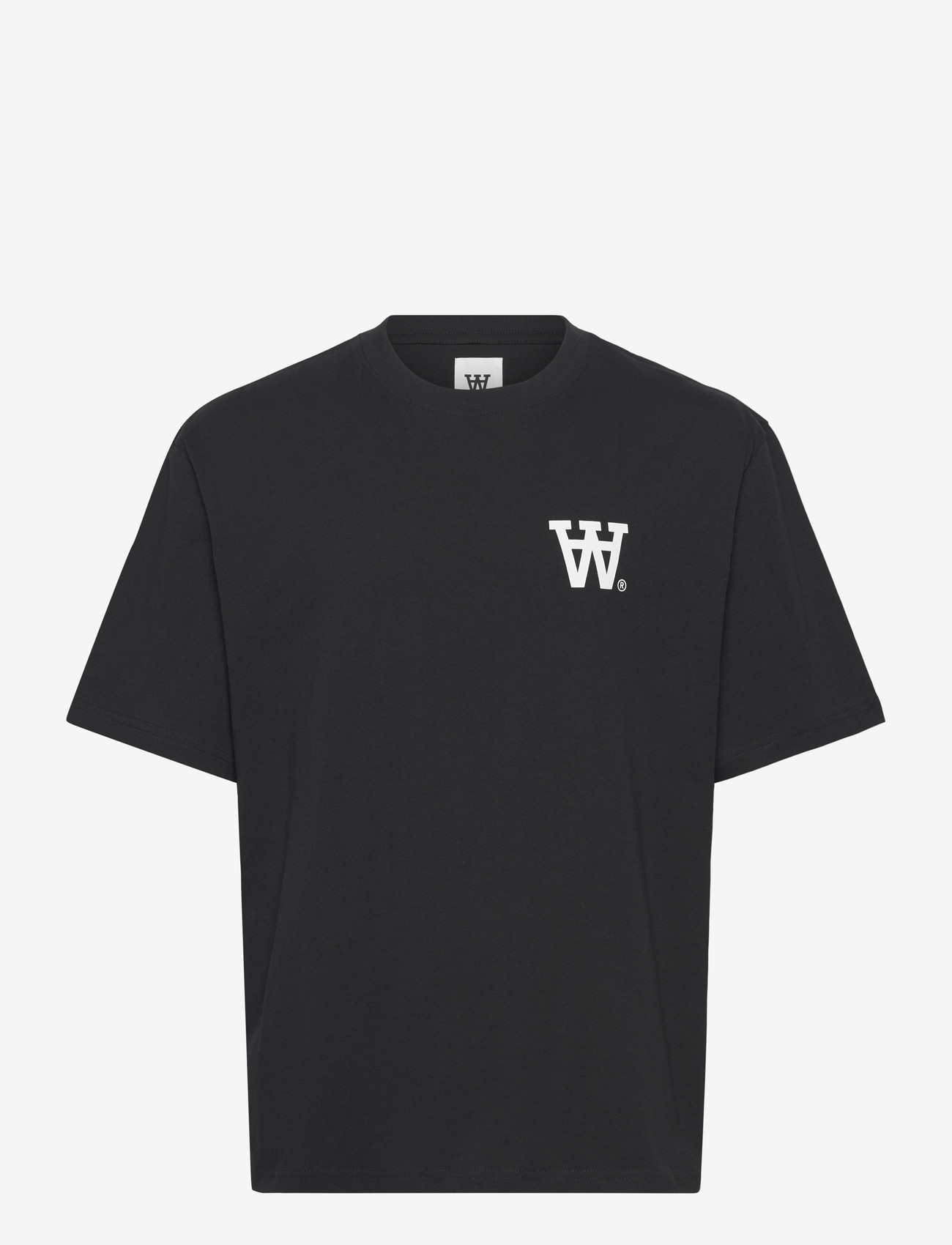 WOOD WOOD - WWLiam tee AAchest 25220 - lühikeste varrukatega t-särgid - black with white - 1