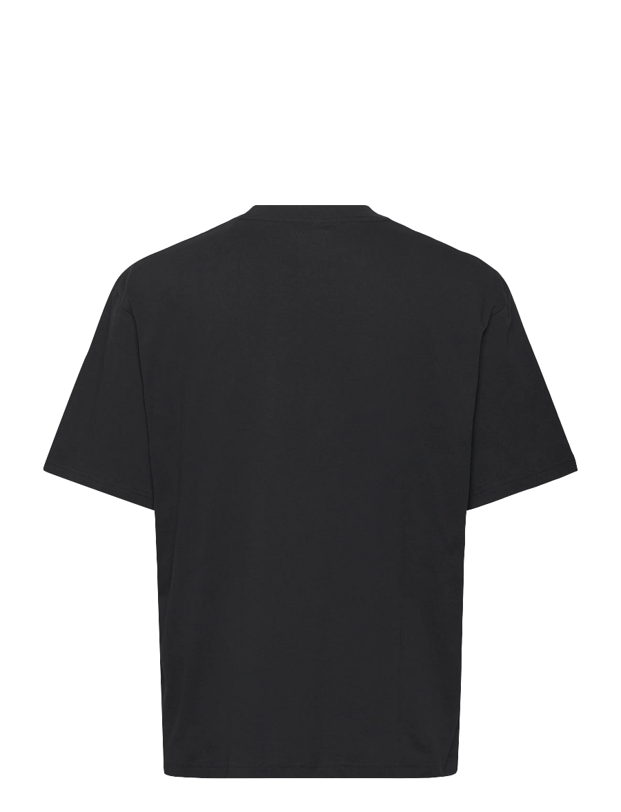 WOOD WOOD - WWLiam tee AAchest 25220 - short-sleeved t-shirts - black with white - 2