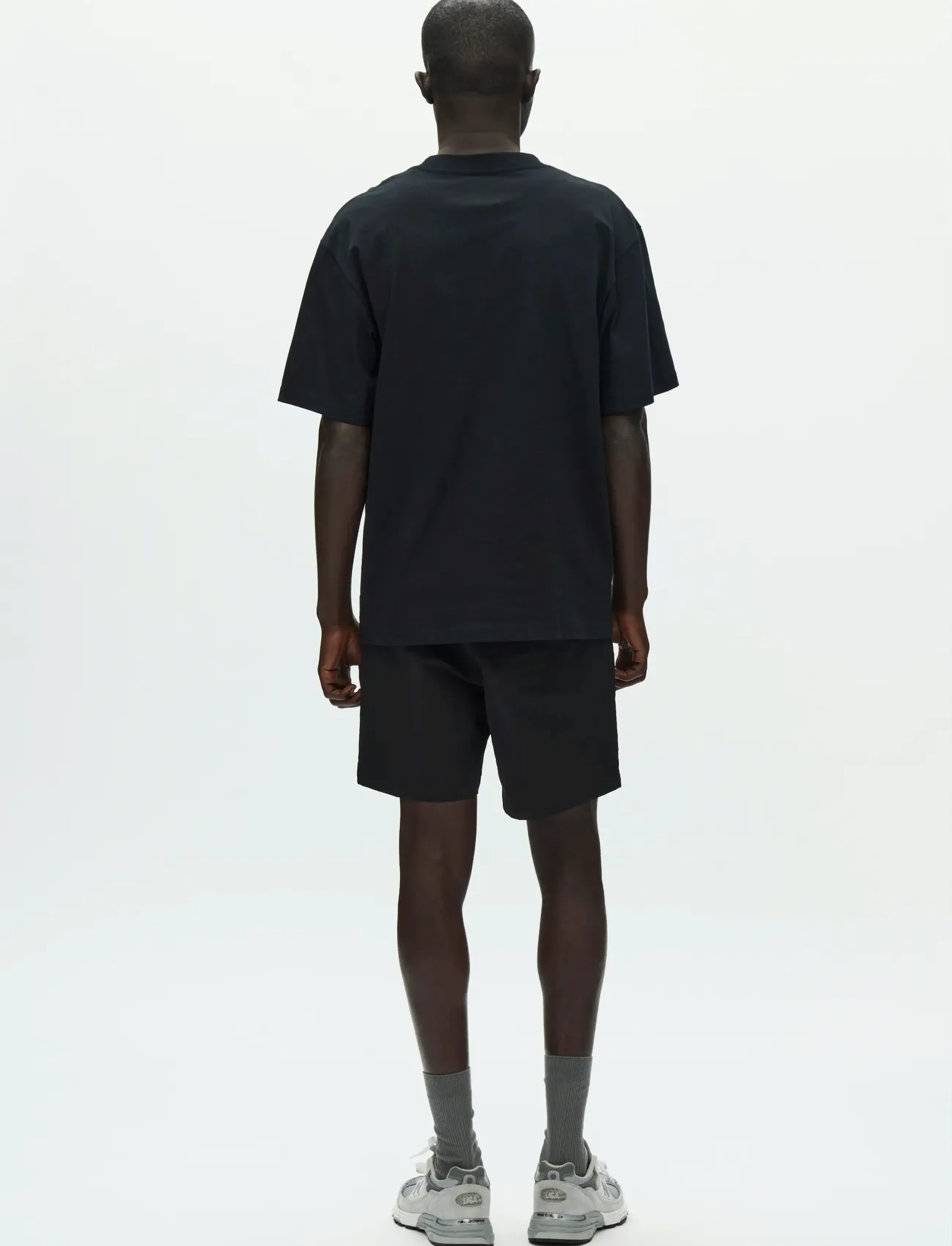 WOOD WOOD - WWLiam tee AAchest 25220 - kortærmede t-shirts - black with white - 4