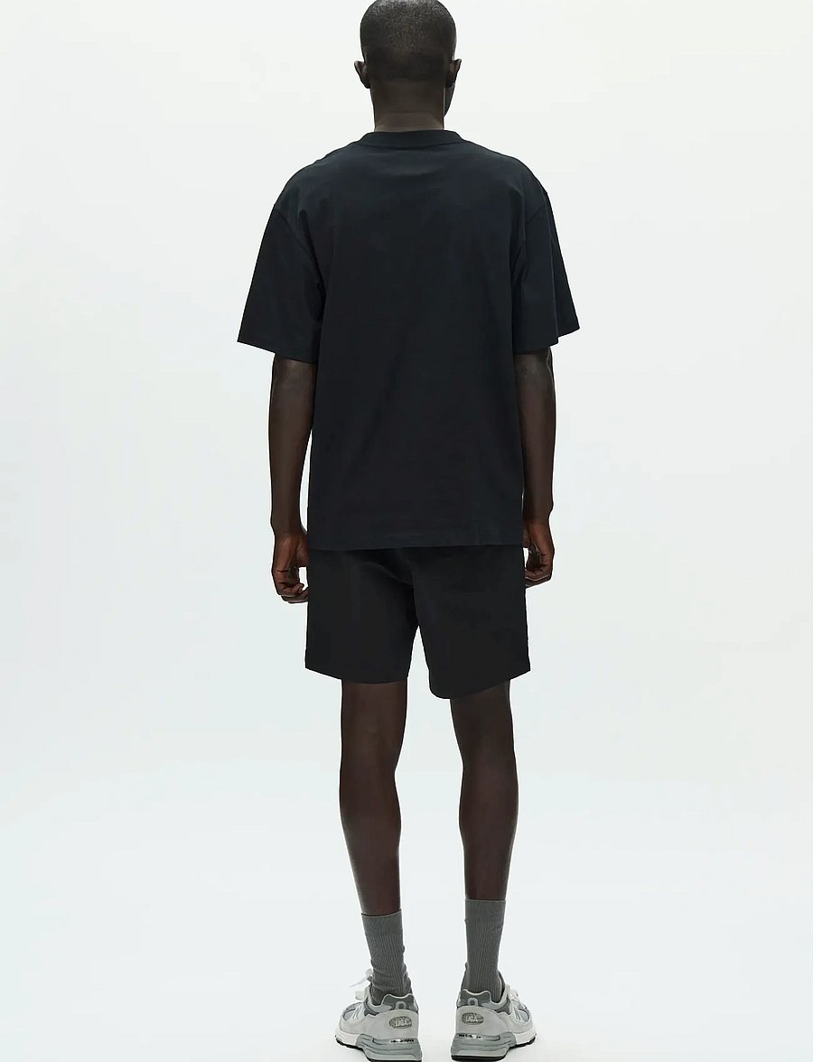 WOOD WOOD - WWLiam tee AAchest 25220 - short-sleeved t-shirts - black with white - 4