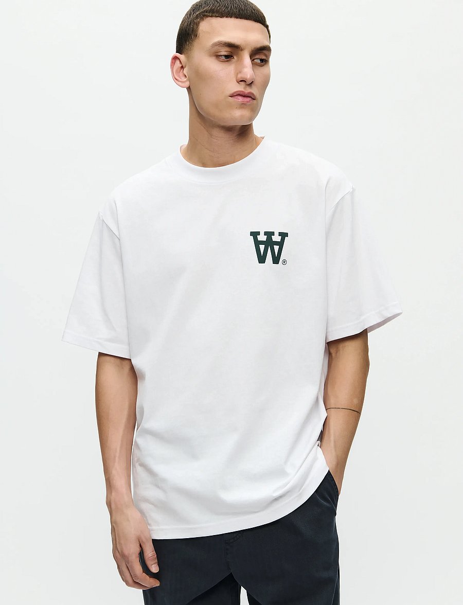 WOOD WOOD - WWLiam tee AAchest 25220 - lühikeste varrukatega t-särgid - bright white - 0
