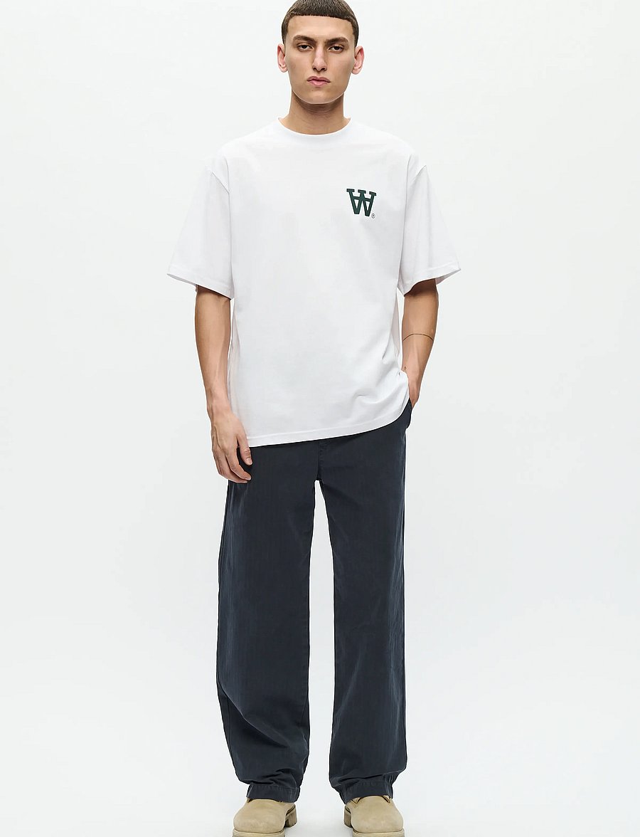 WOOD WOOD - WWLiam tee AAchest 25220 - lühikeste varrukatega t-särgid - bright white - 2