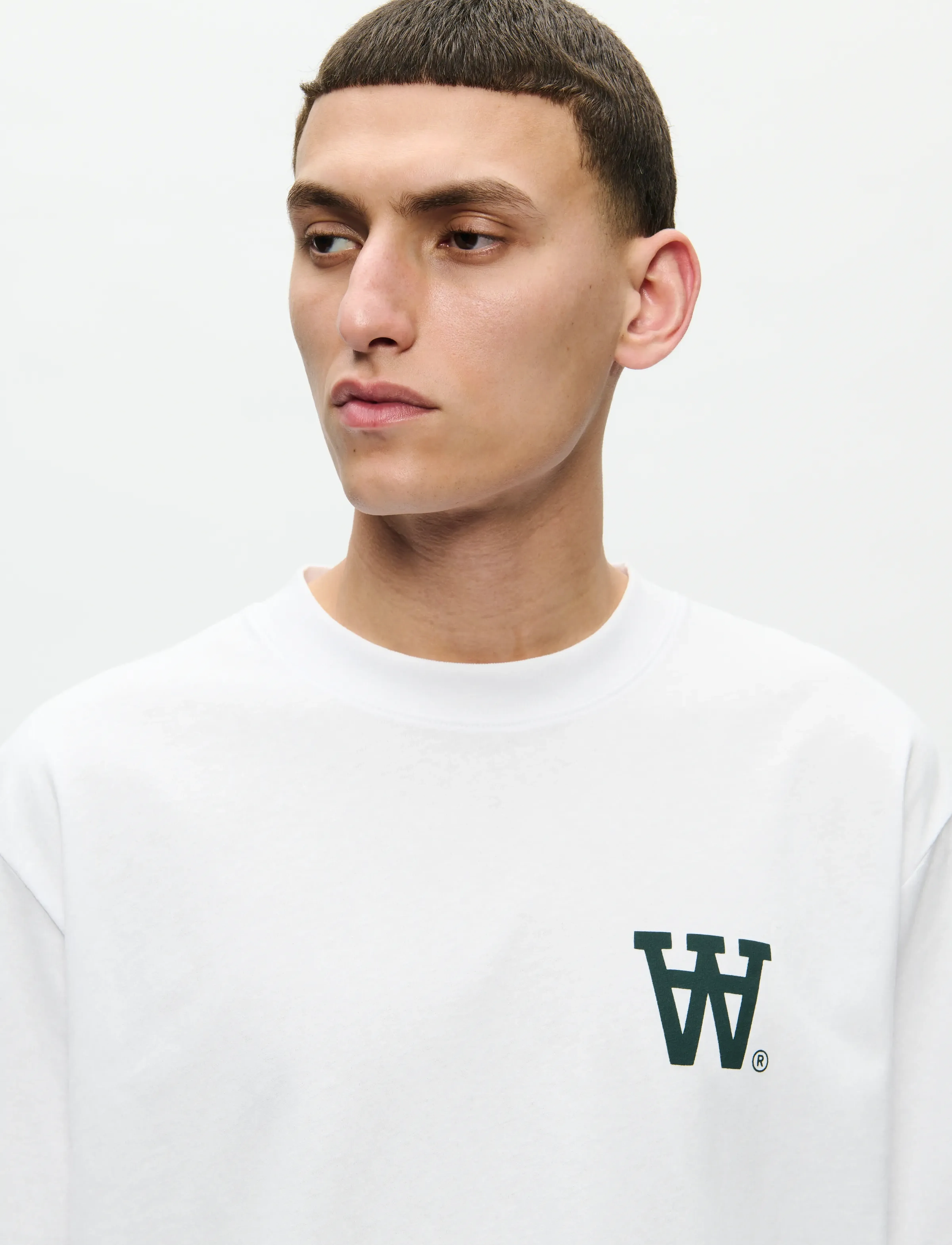 WOOD WOOD - WWLiam tee AAchest 25220 - kortærmede t-shirts - bright white - 4
