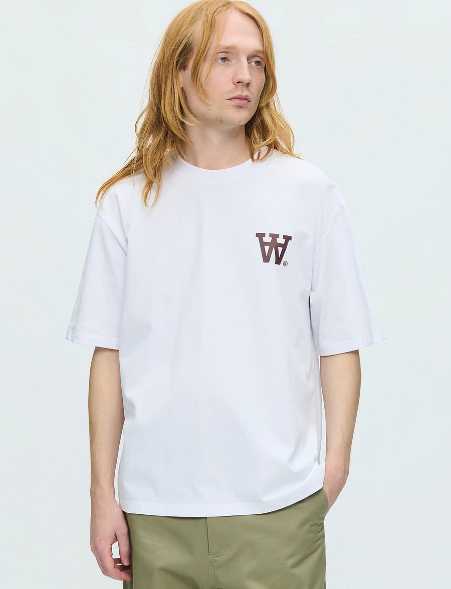 WOOD WOOD - WWLiam tee AAchest 25220 - short-sleeved t-shirts - bright white dc - 0