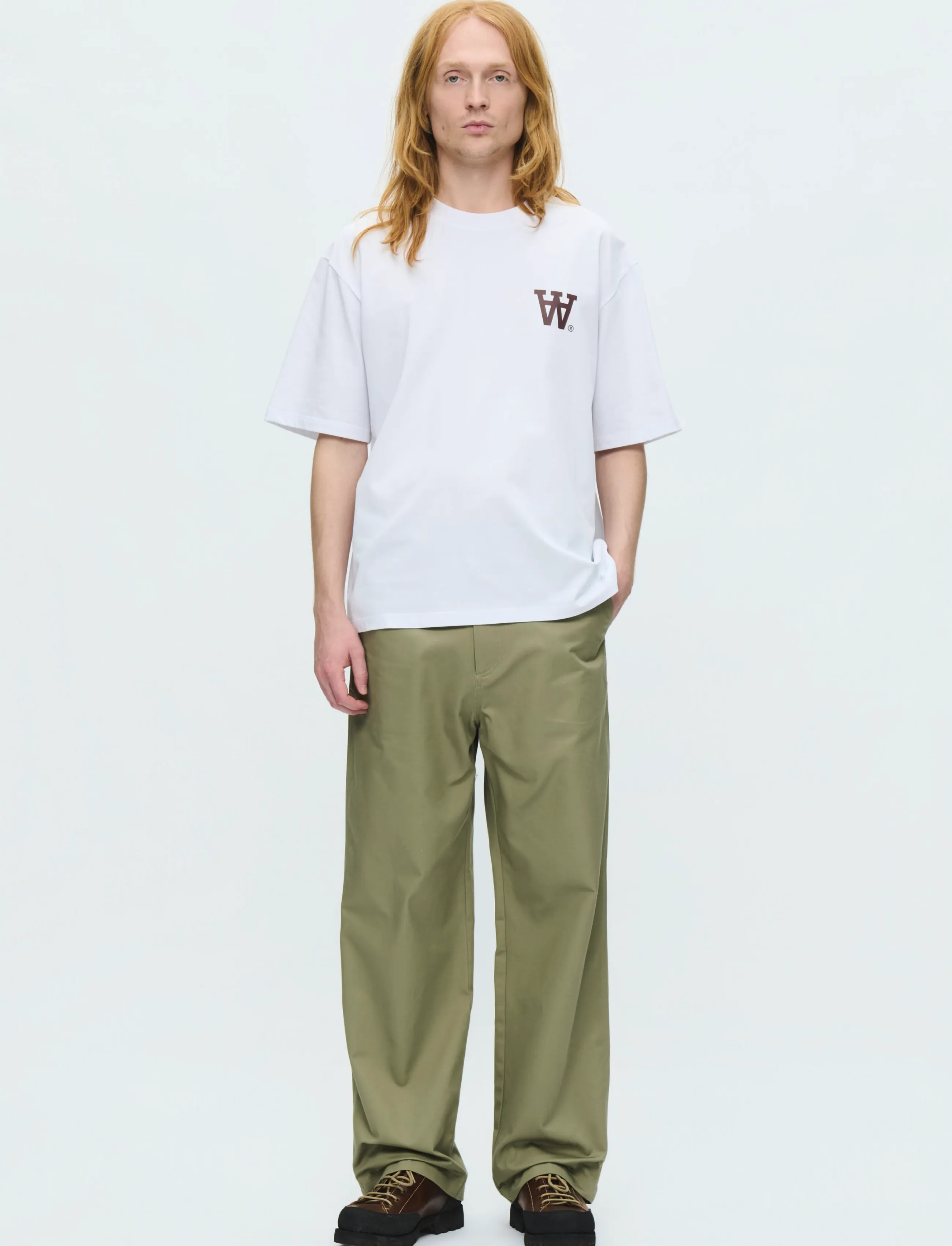 WOOD WOOD - WWLiam tee AAchest 25220 - kortærmede t-shirts - bright white dc - 2