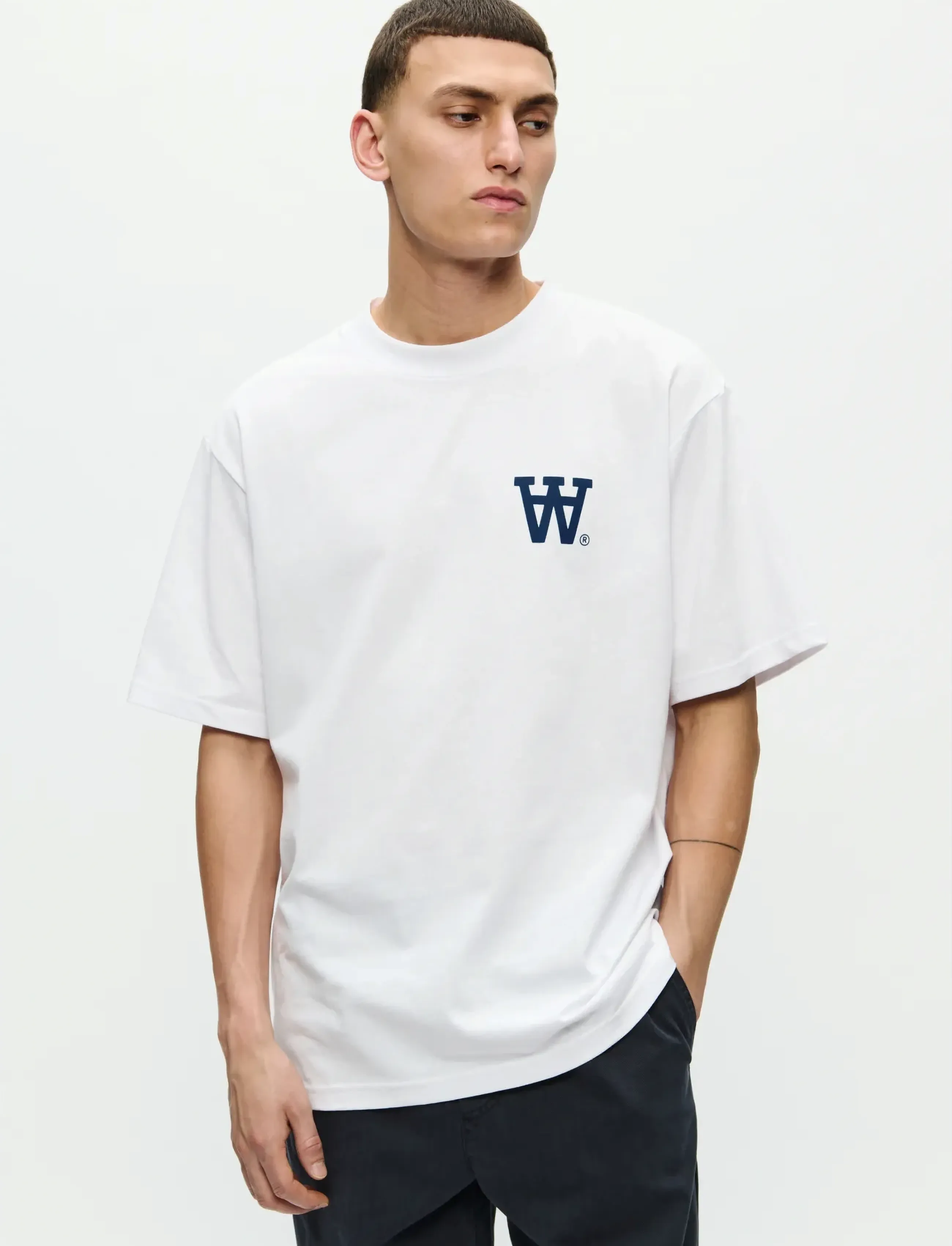 WOOD WOOD WWLiam tee AAchest 25220 - T-Shirts - BRIGHT WHITE NP / white