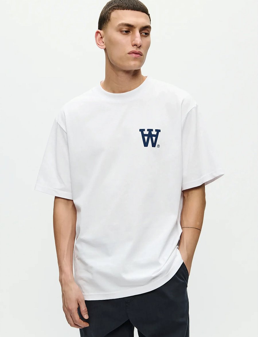 WOOD WOOD - WWLiam tee AAchest 25220 - kortärmade t-shirts - bright white np - 0