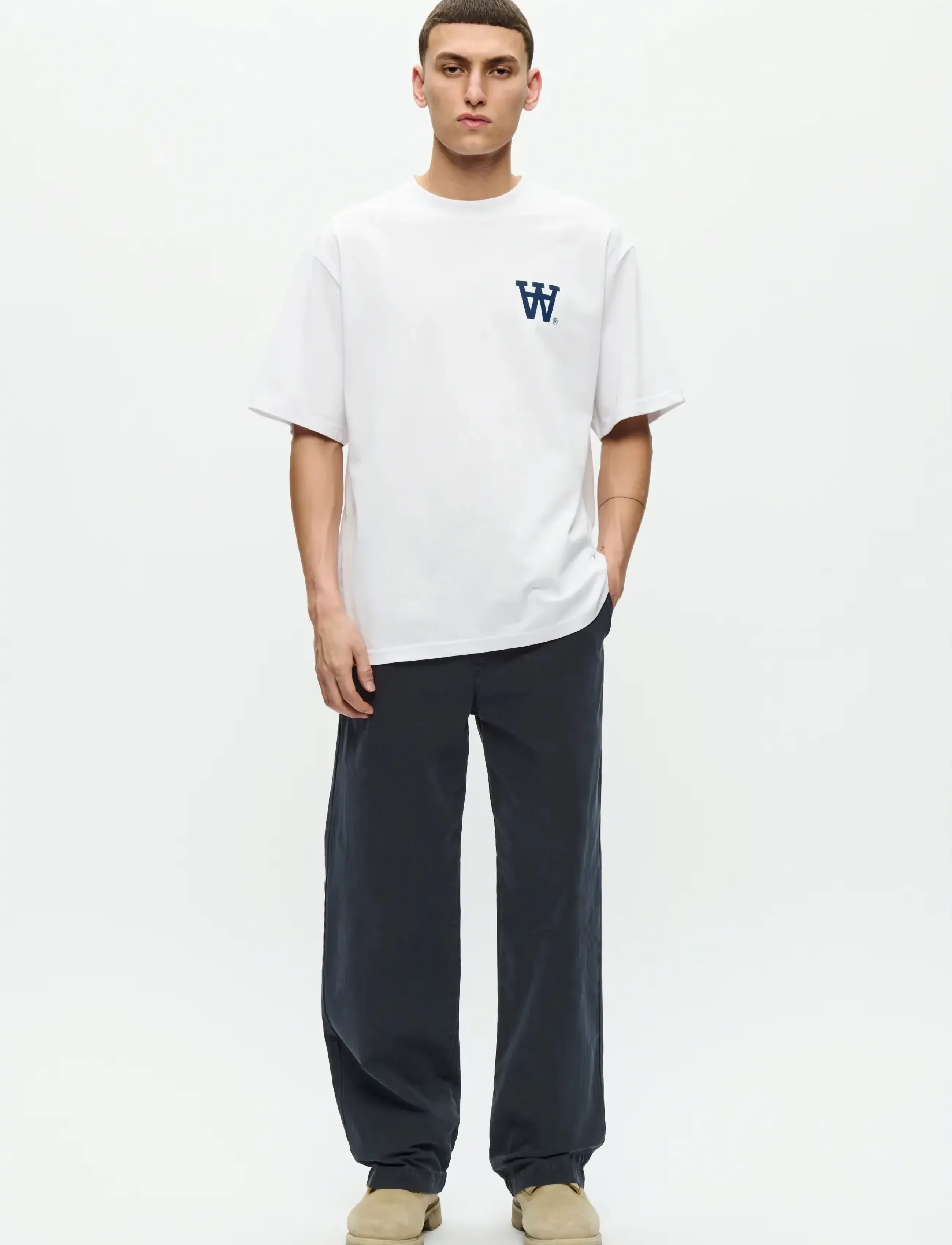 WOOD WOOD - WWLiam tee AAchest 25220 - short-sleeved t-shirts - bright white np - 3