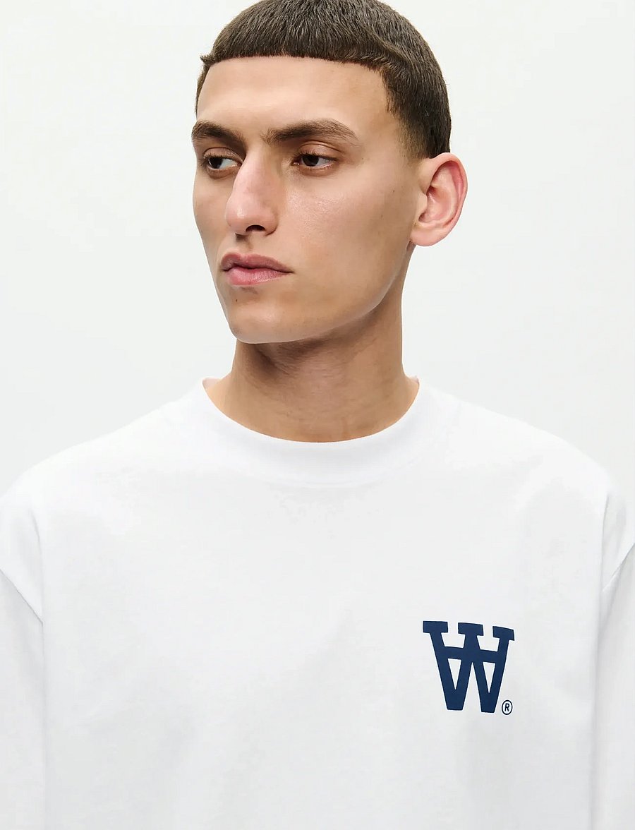 WOOD WOOD - WWLiam tee AAchest 25220 - kortärmade t-shirts - bright white np - 5